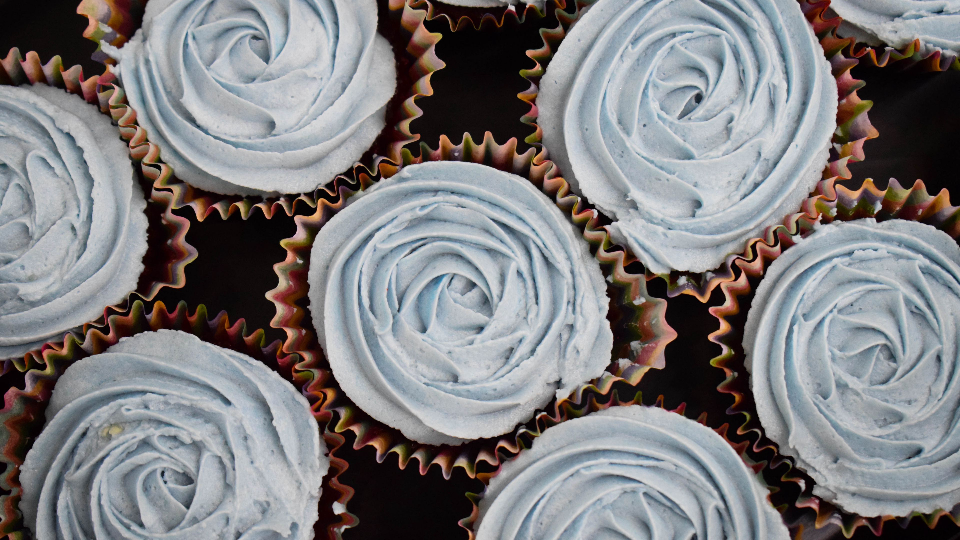 cupcakes, cream, cake, 4k, HD Wallpaper