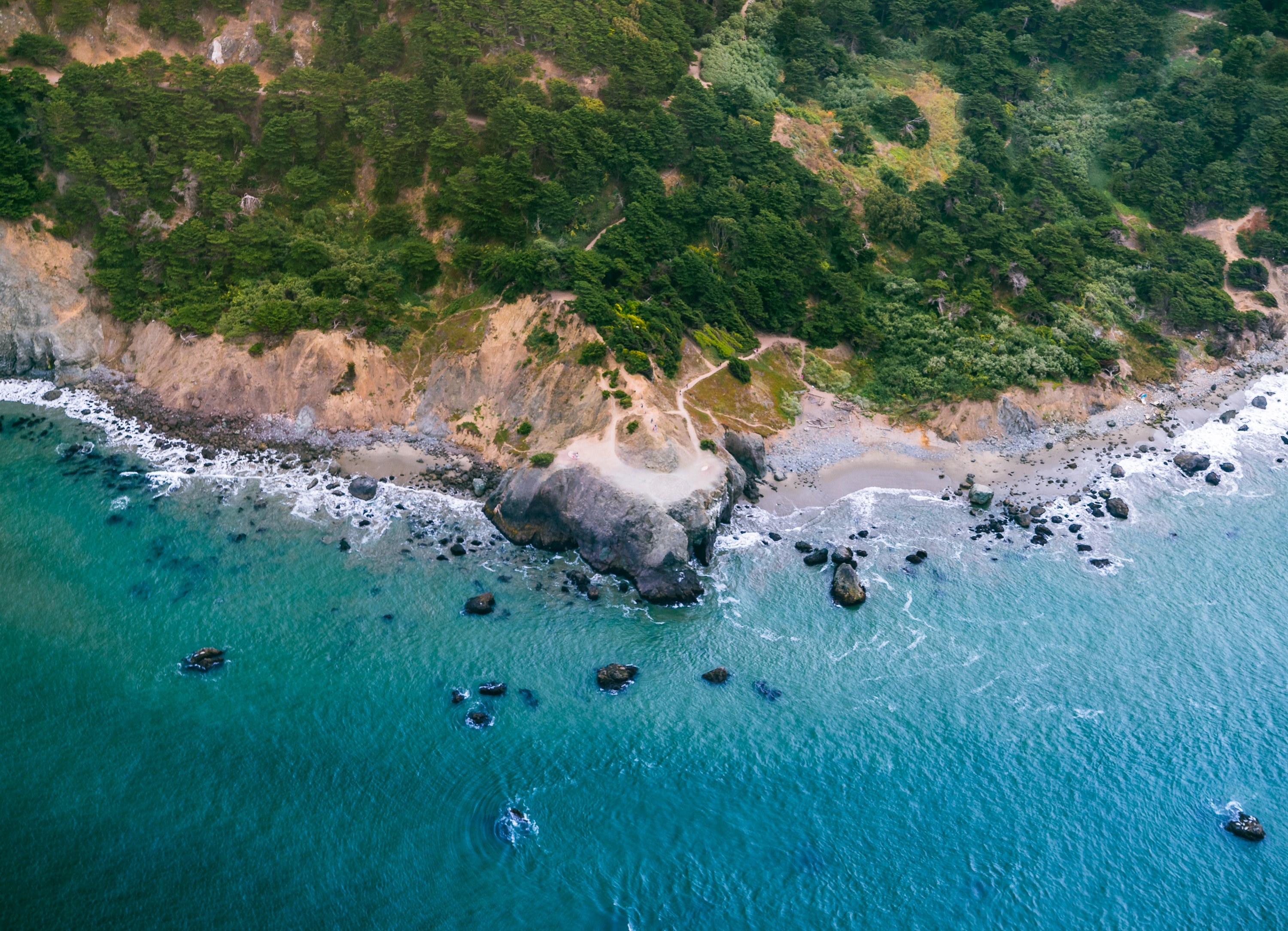 coast coastline rocks and cliff 4k, HD Wallpaper