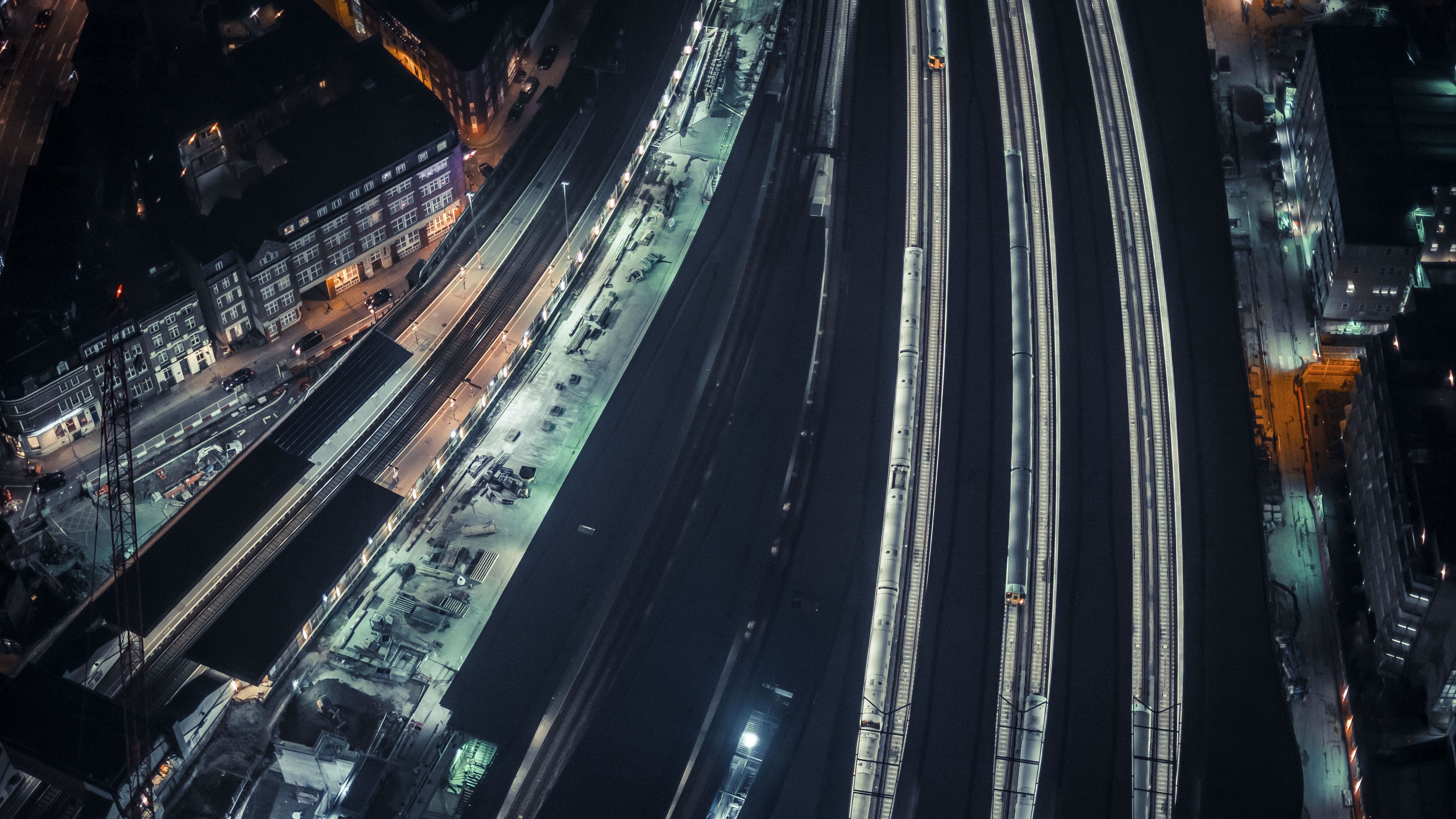 night city, route, markings, 4k, HD Wallpaper