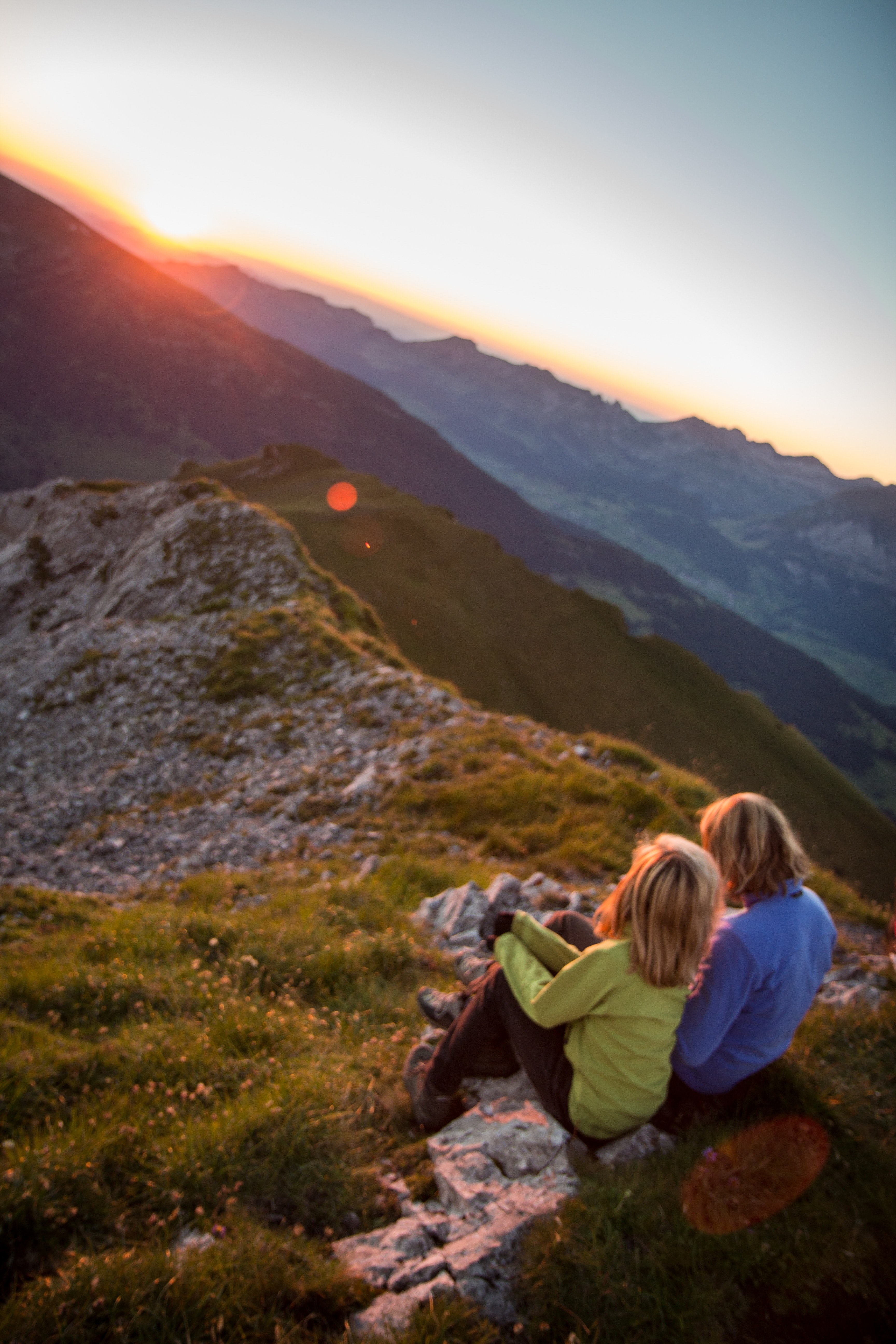 swiss summer sunset 4k, Phone HD Wallpaper