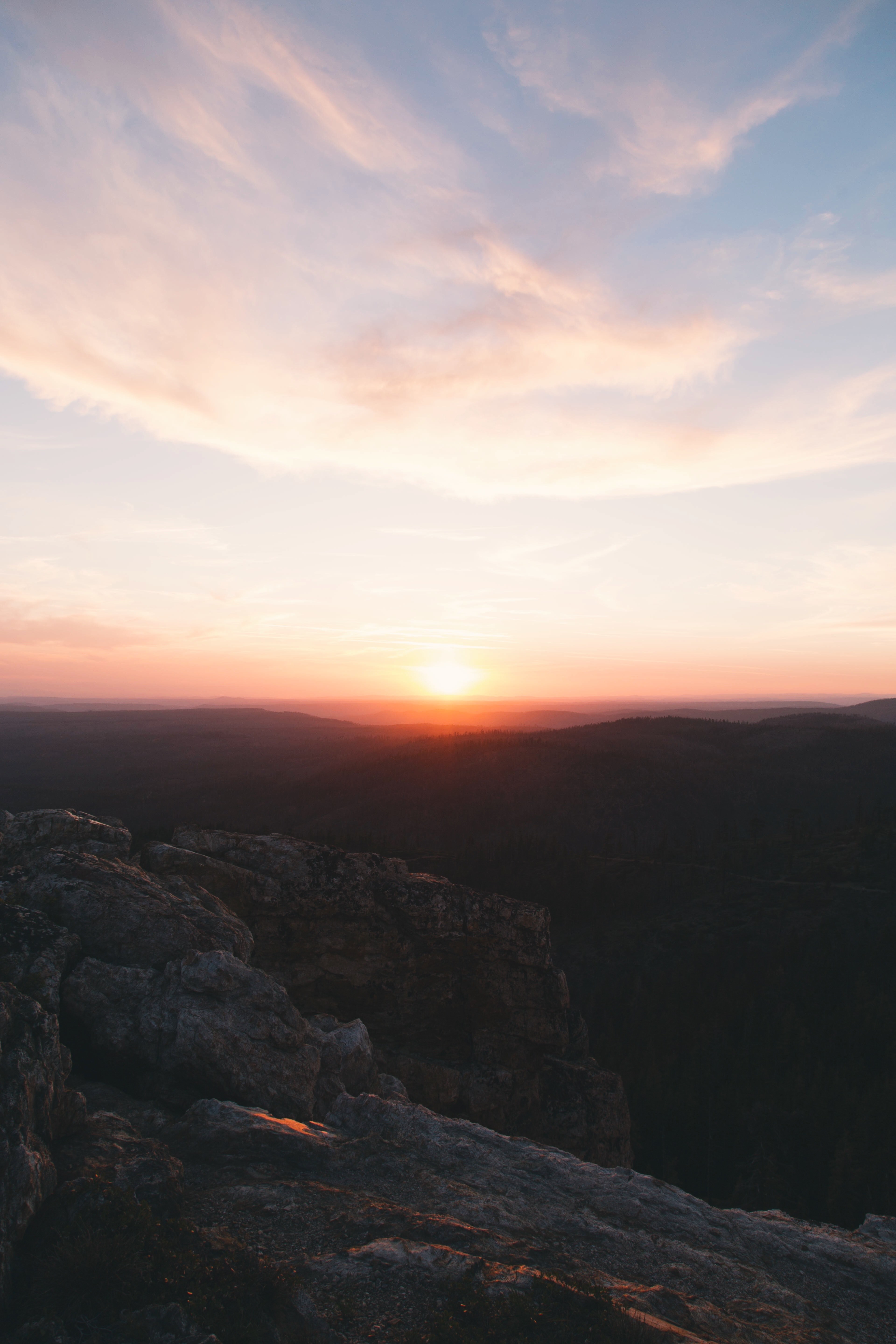cloud sunset sunrise and rock hd, 4k, Phone HD Wallpaper