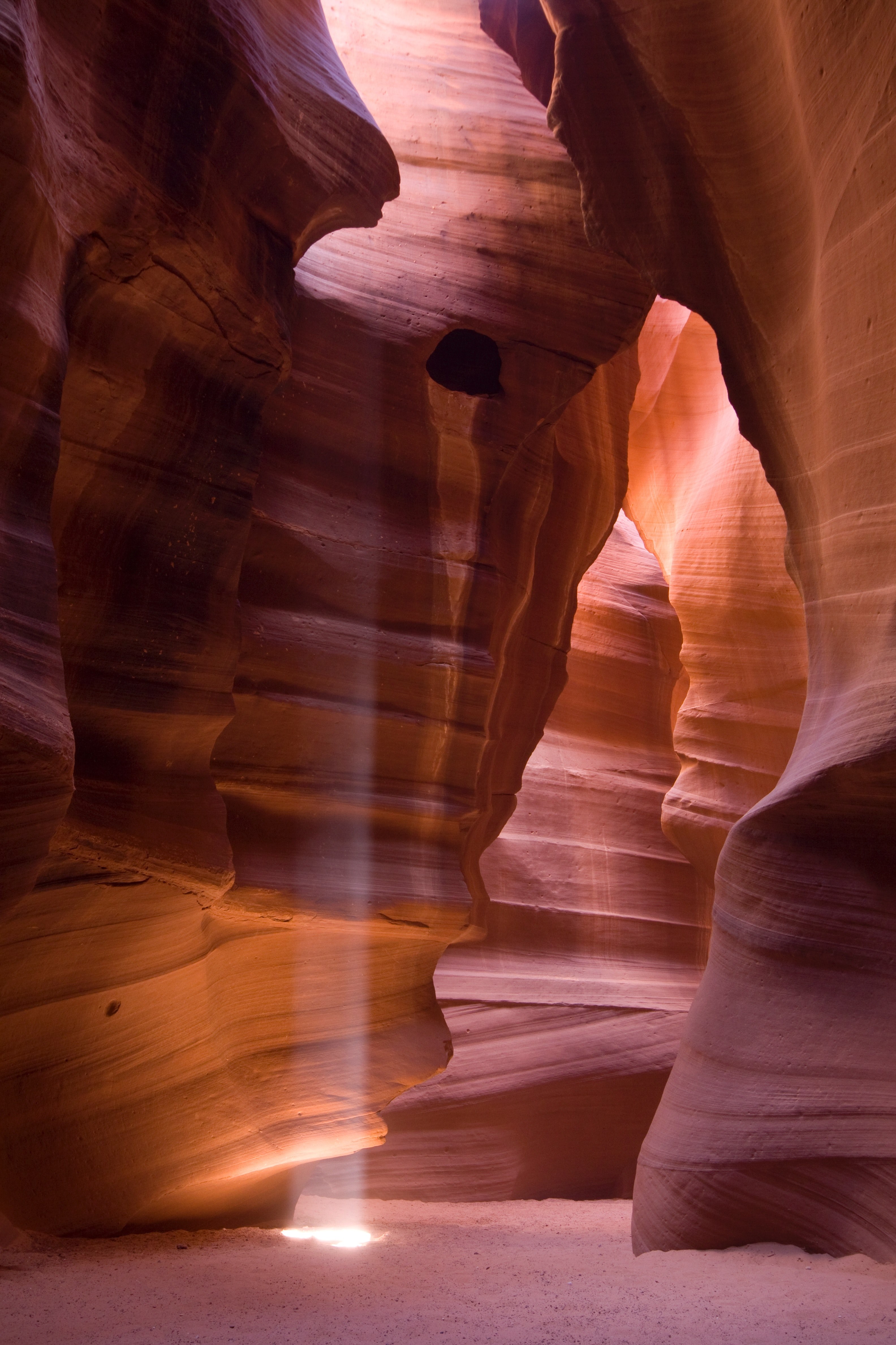 inside a sandstone cave in the desert of antelope canyon, antelope canyon 4k, Phone HD Wallpaper