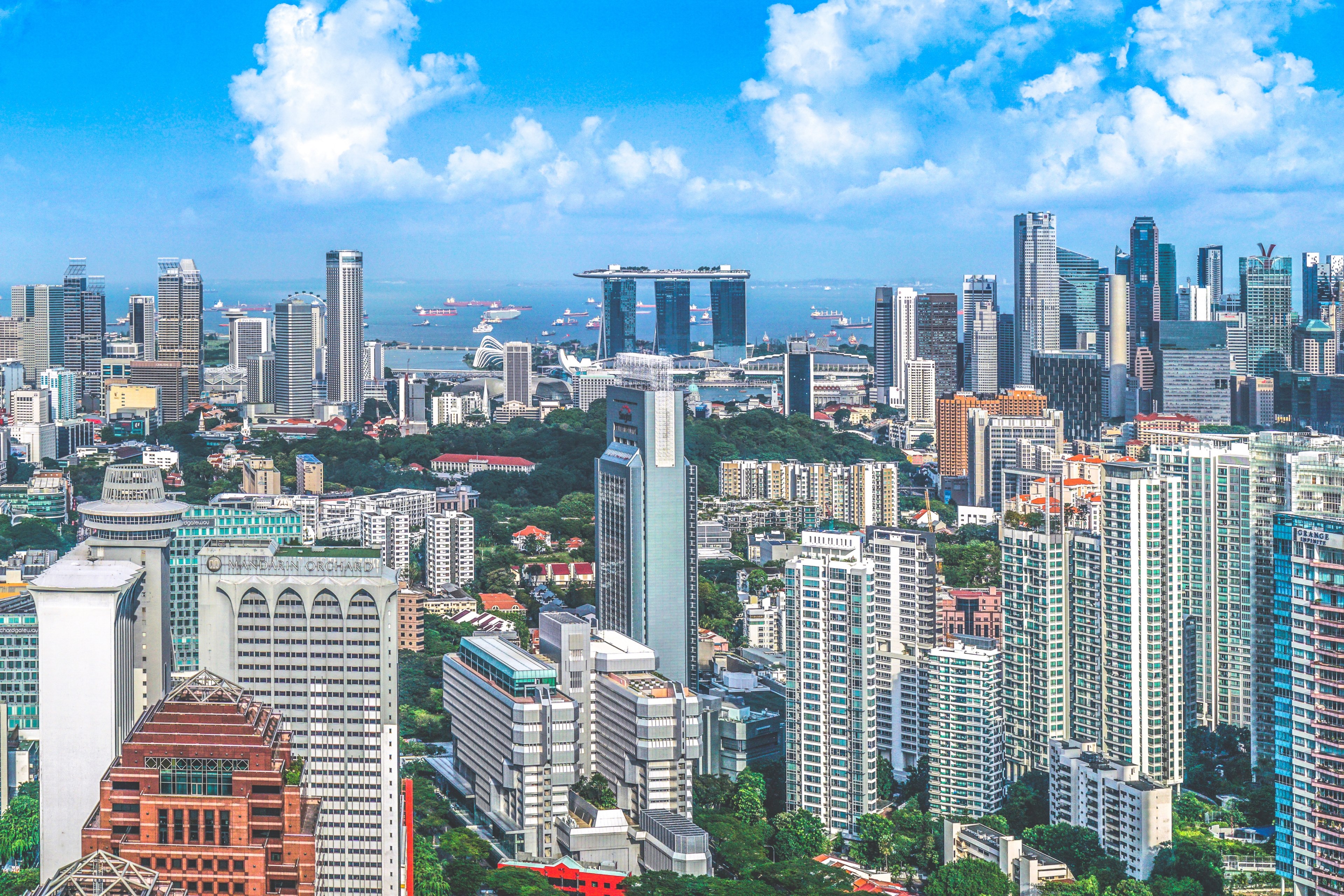skyscraper city building and skyline 4k, HD Wallpaper
