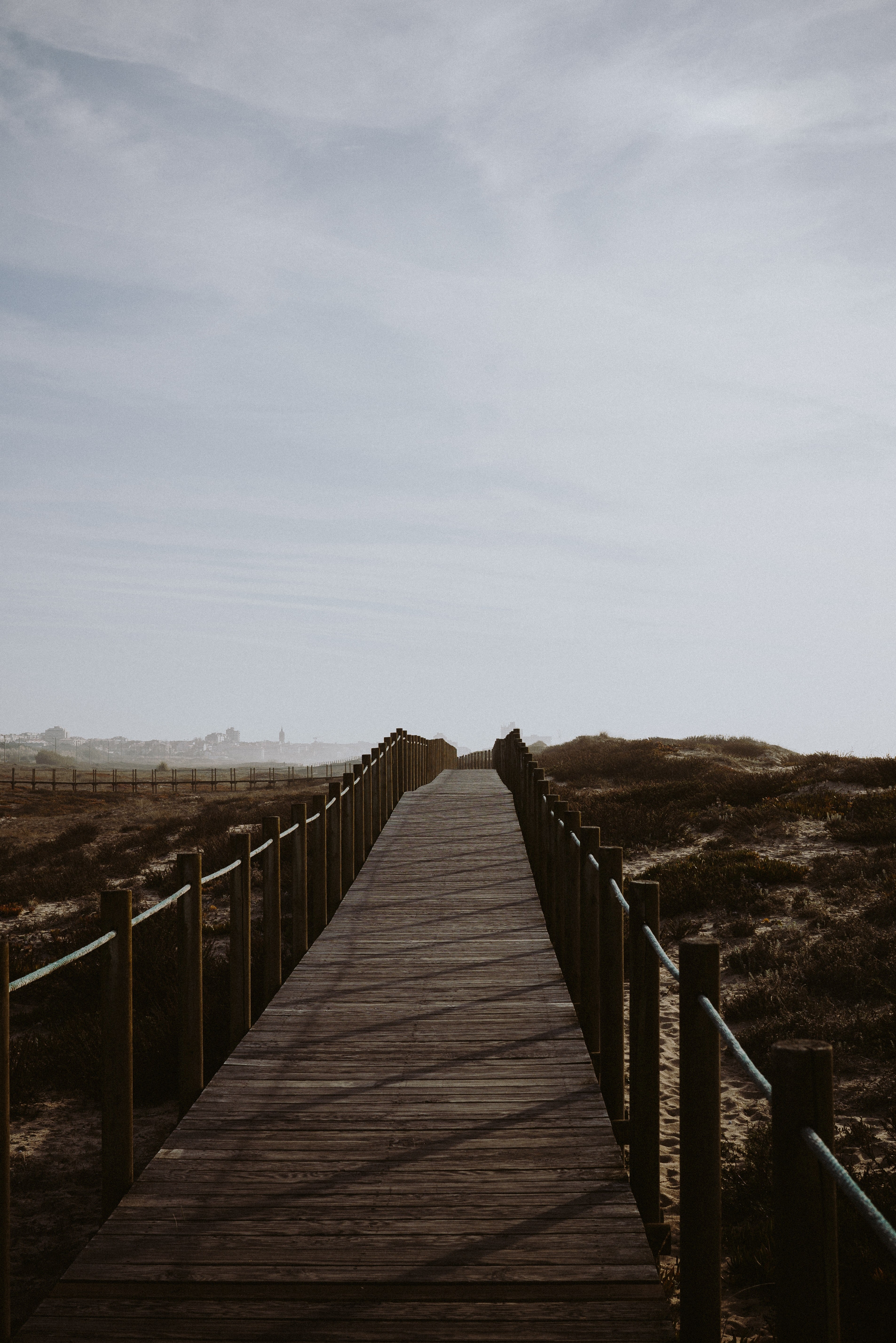 boardwalk fence beach and sand hd, 4k, Phone HD Wallpaper