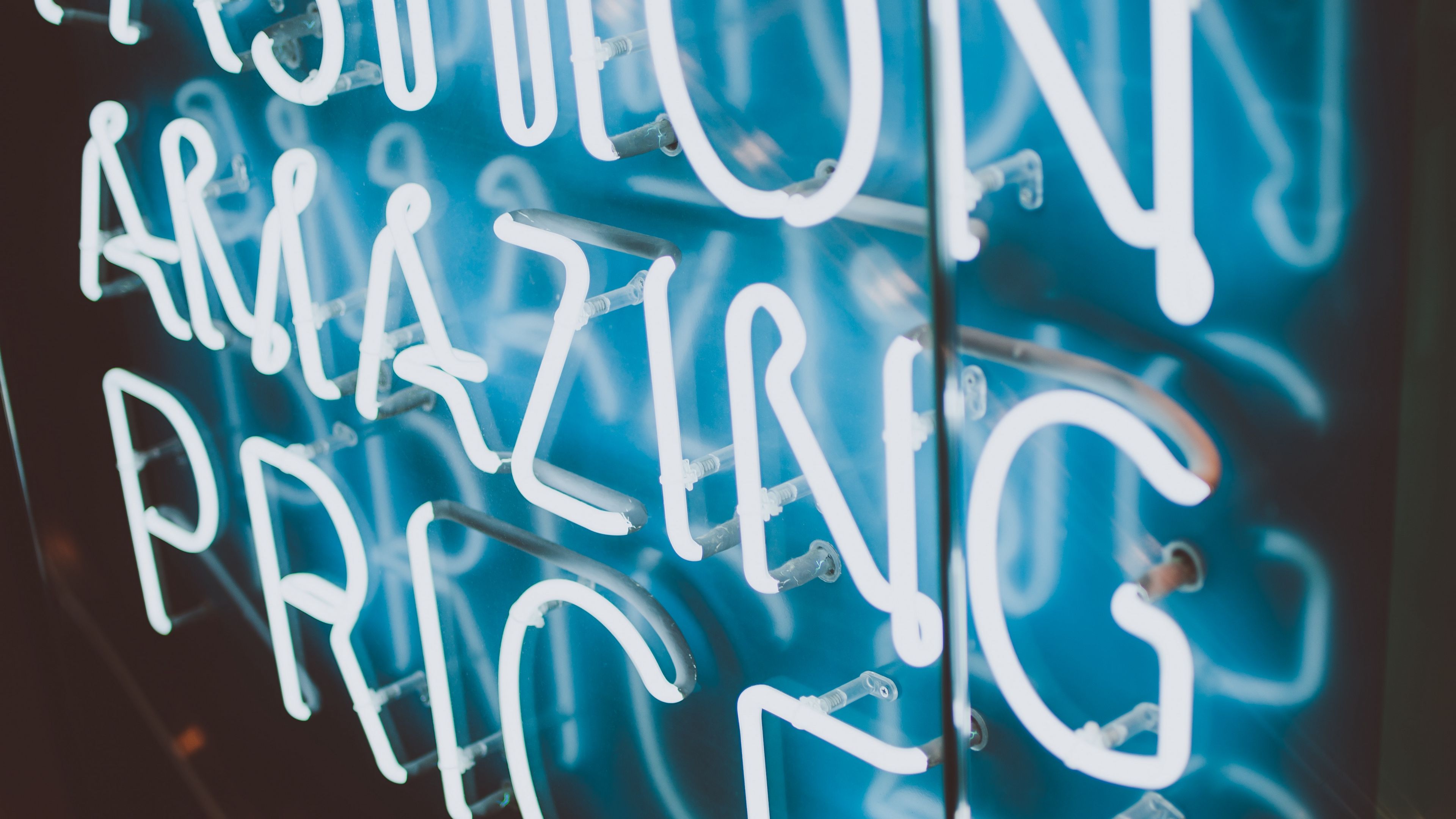 inscription, illumination, letters, 4k, HD Wallpaper