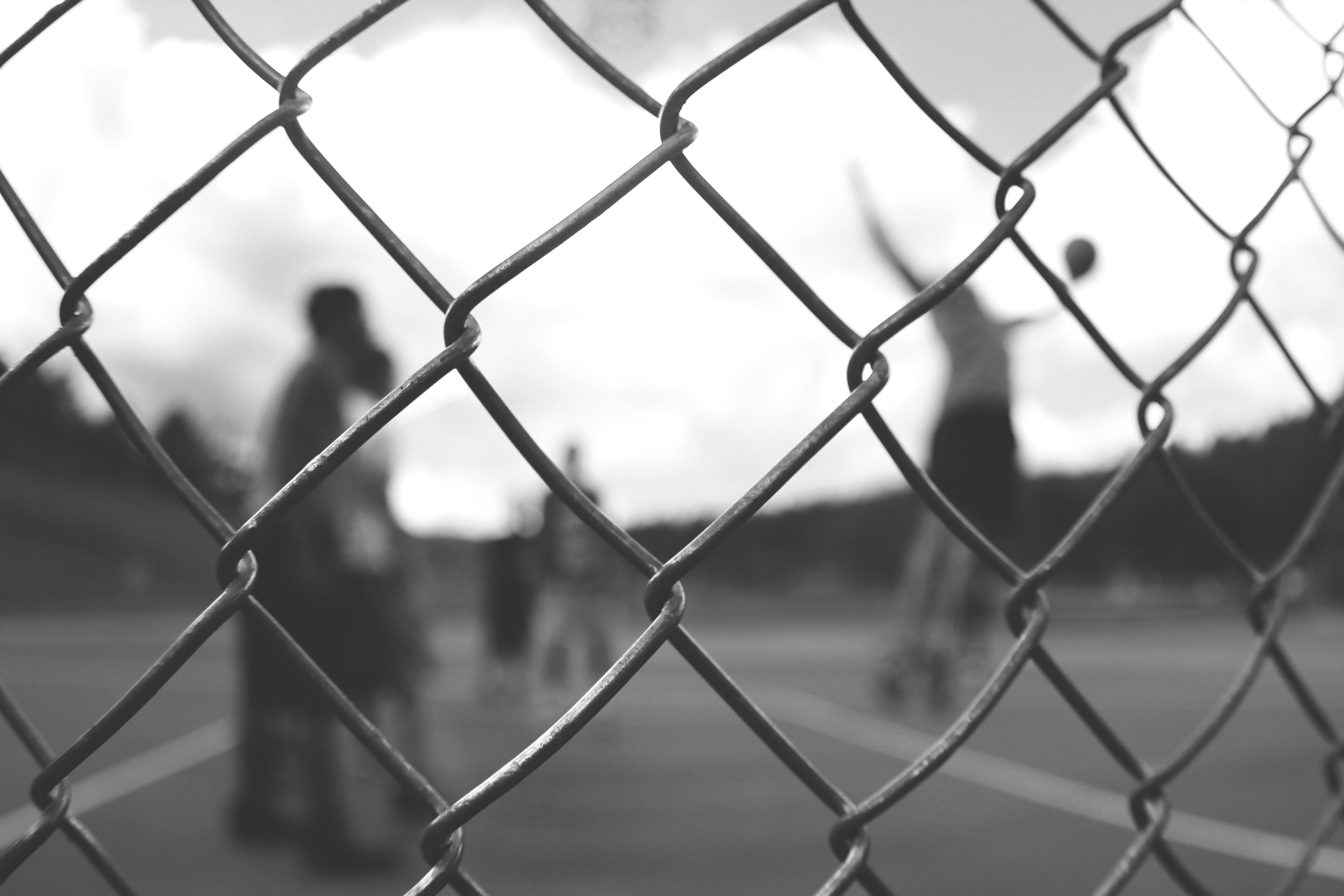 sport basketball fence and spectator 4k, HD Wallpaper