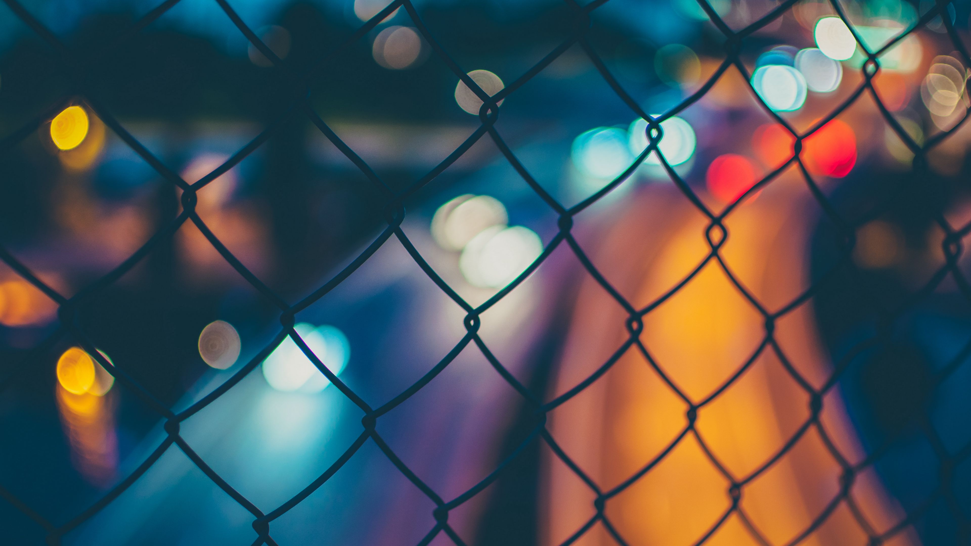 mesh, fence, glare, 4k, HD Wallpaper