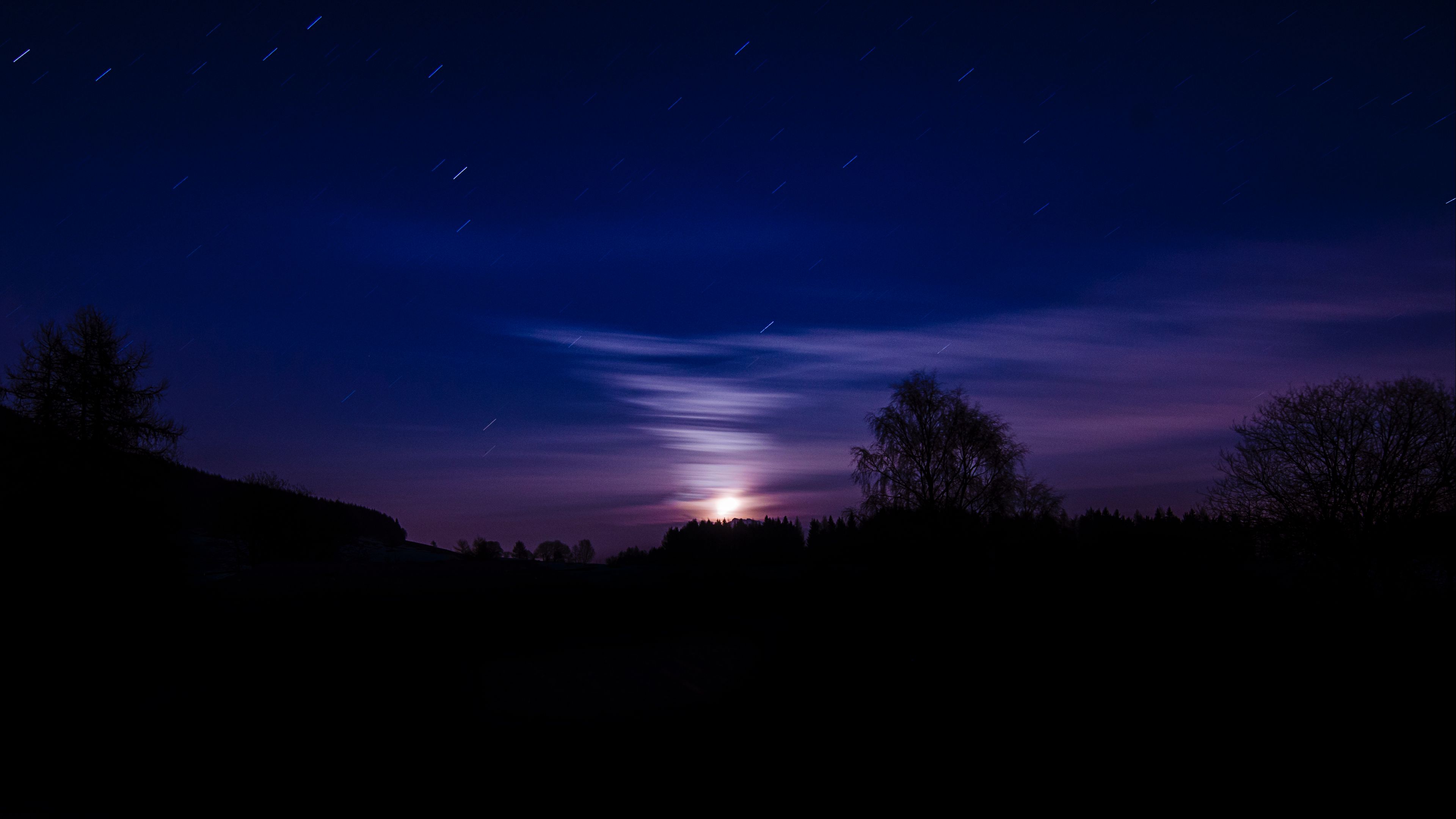 sky, night, dark, 4k, HD Wallpaper