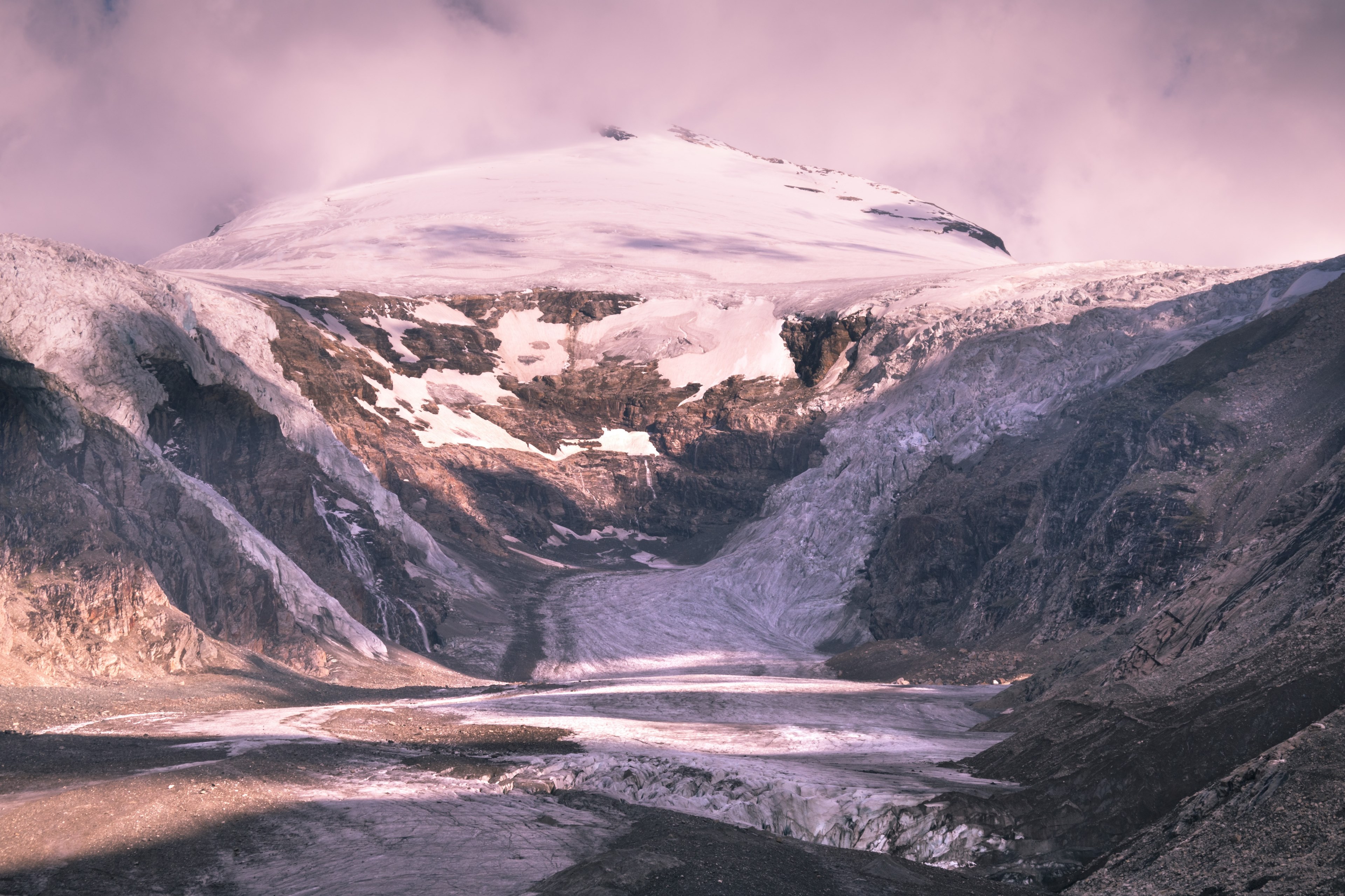 an imposing glacier in the alps, alpine glacier 4k, HD Wallpaper