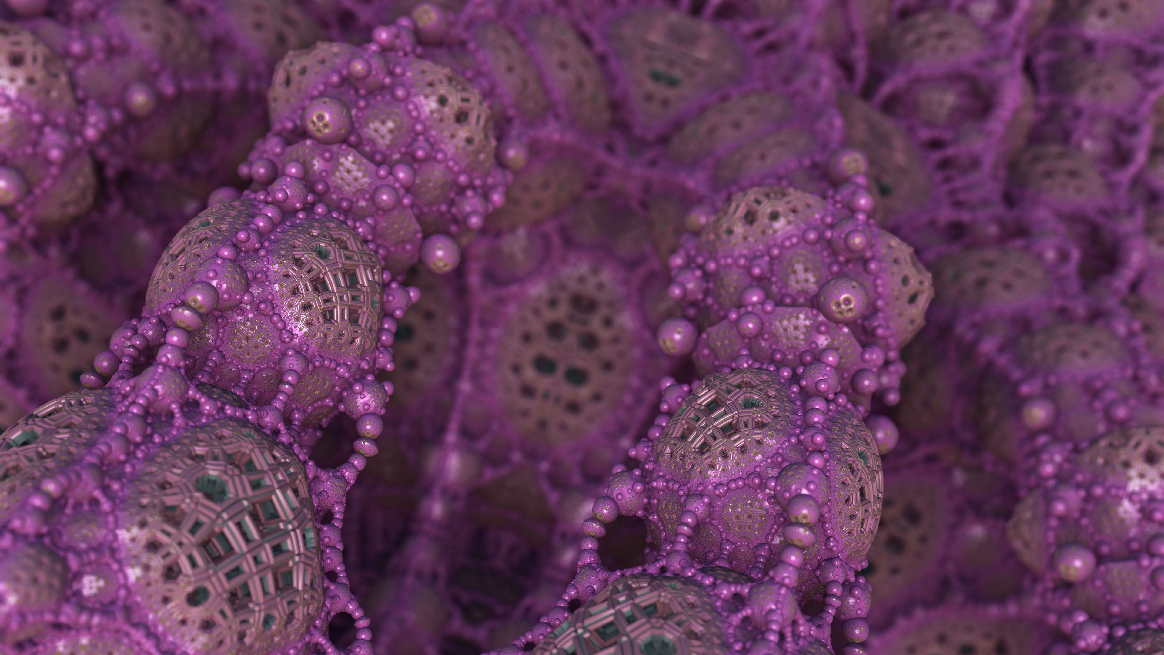 fractal, rendering, shapes, 4k, HD Wallpaper