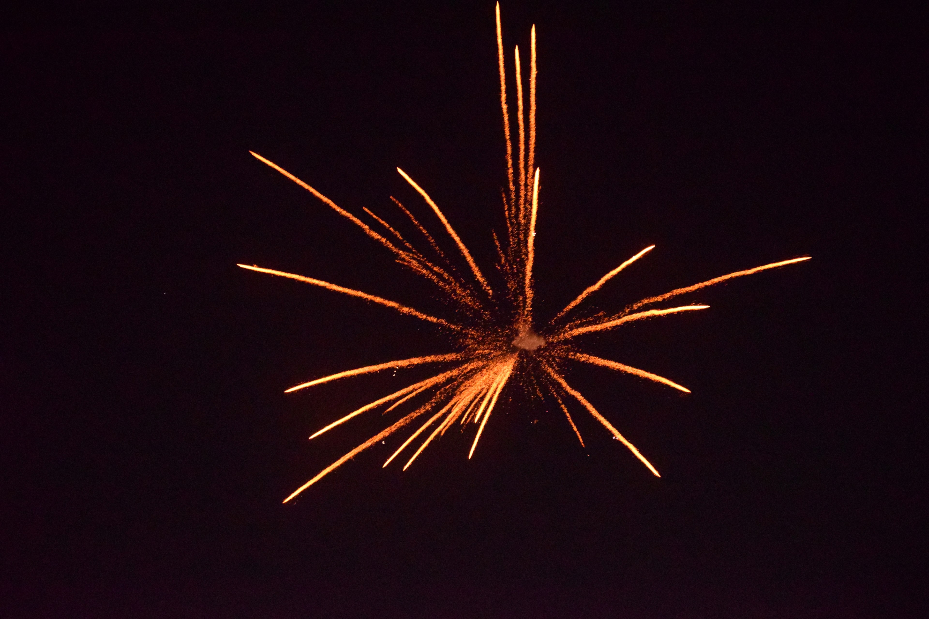 firework lights spark and orange 4k, HD Wallpaper