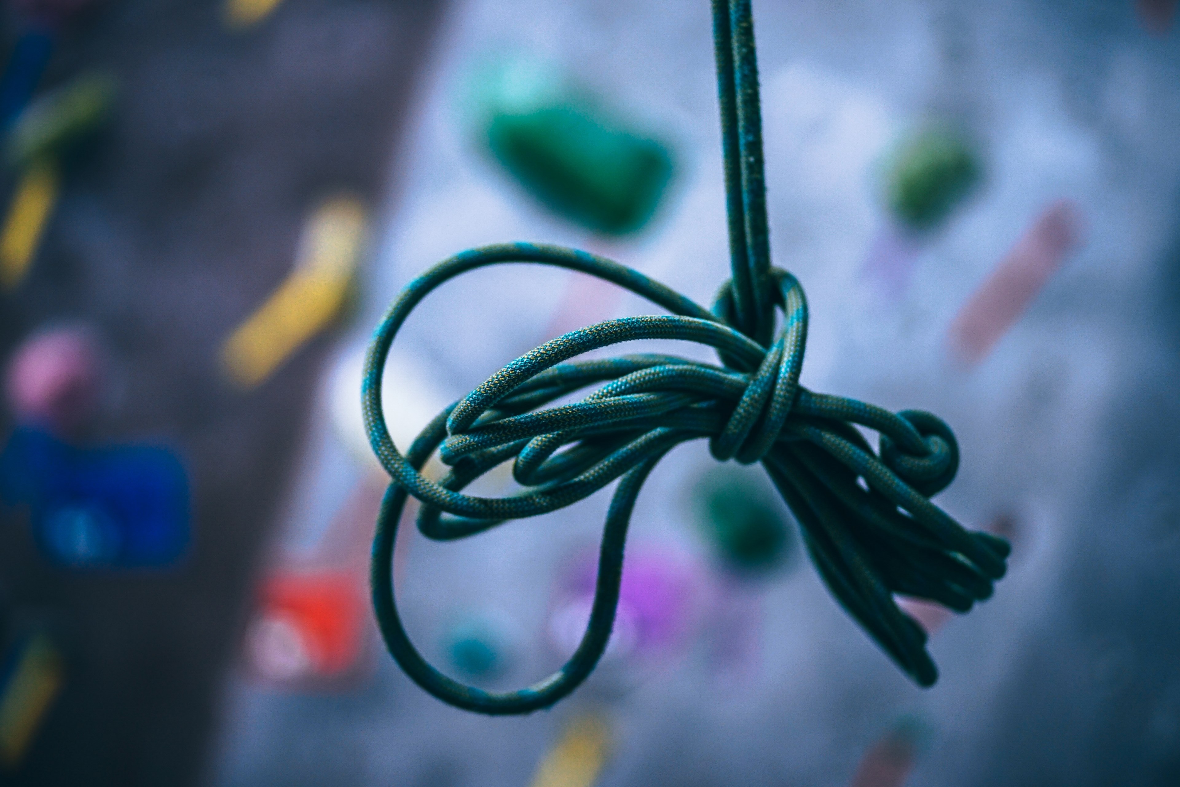rock climbing rope 4k, HD Wallpaper