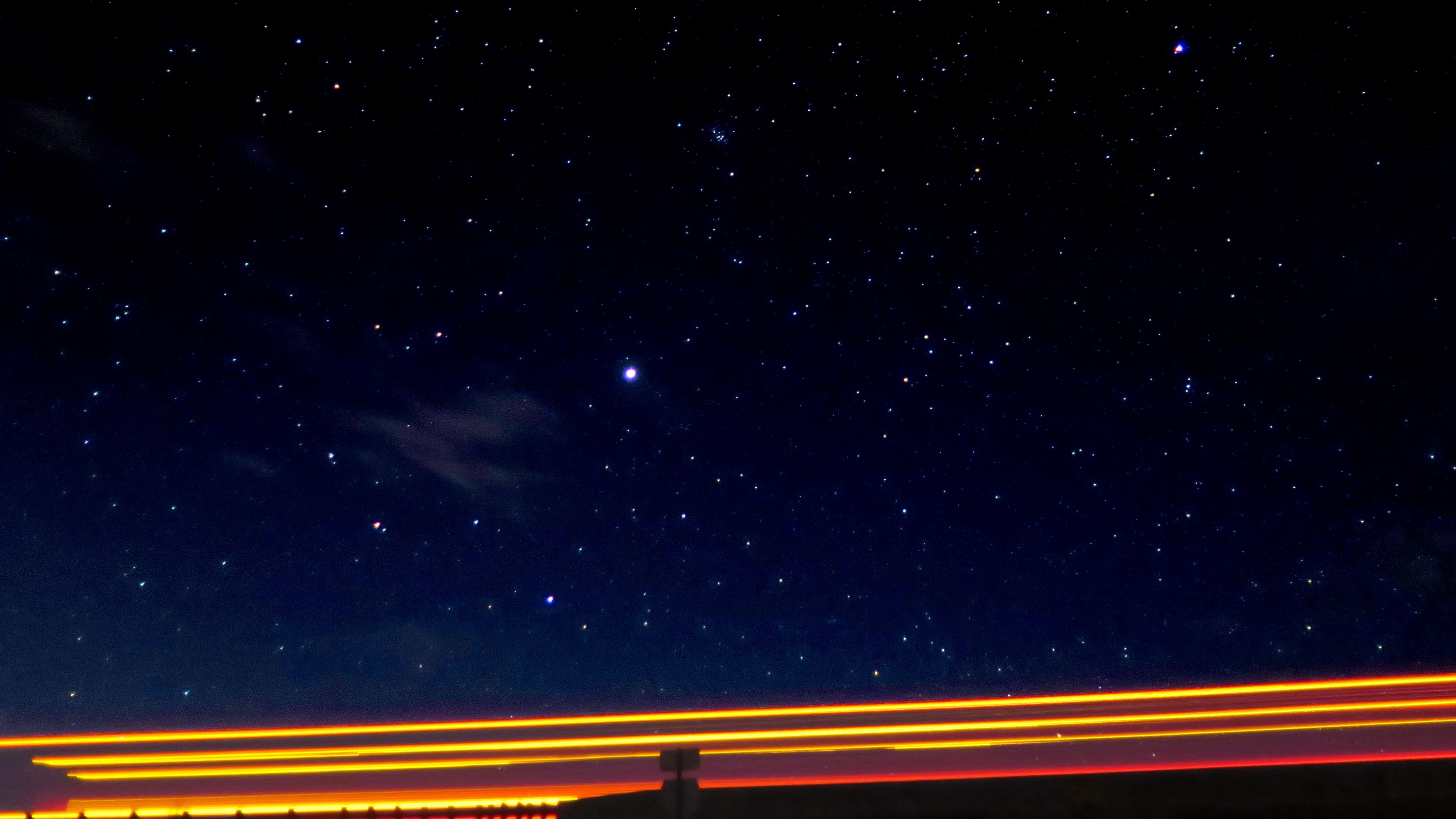 starry sky, night, sky, 4k, HD Wallpaper