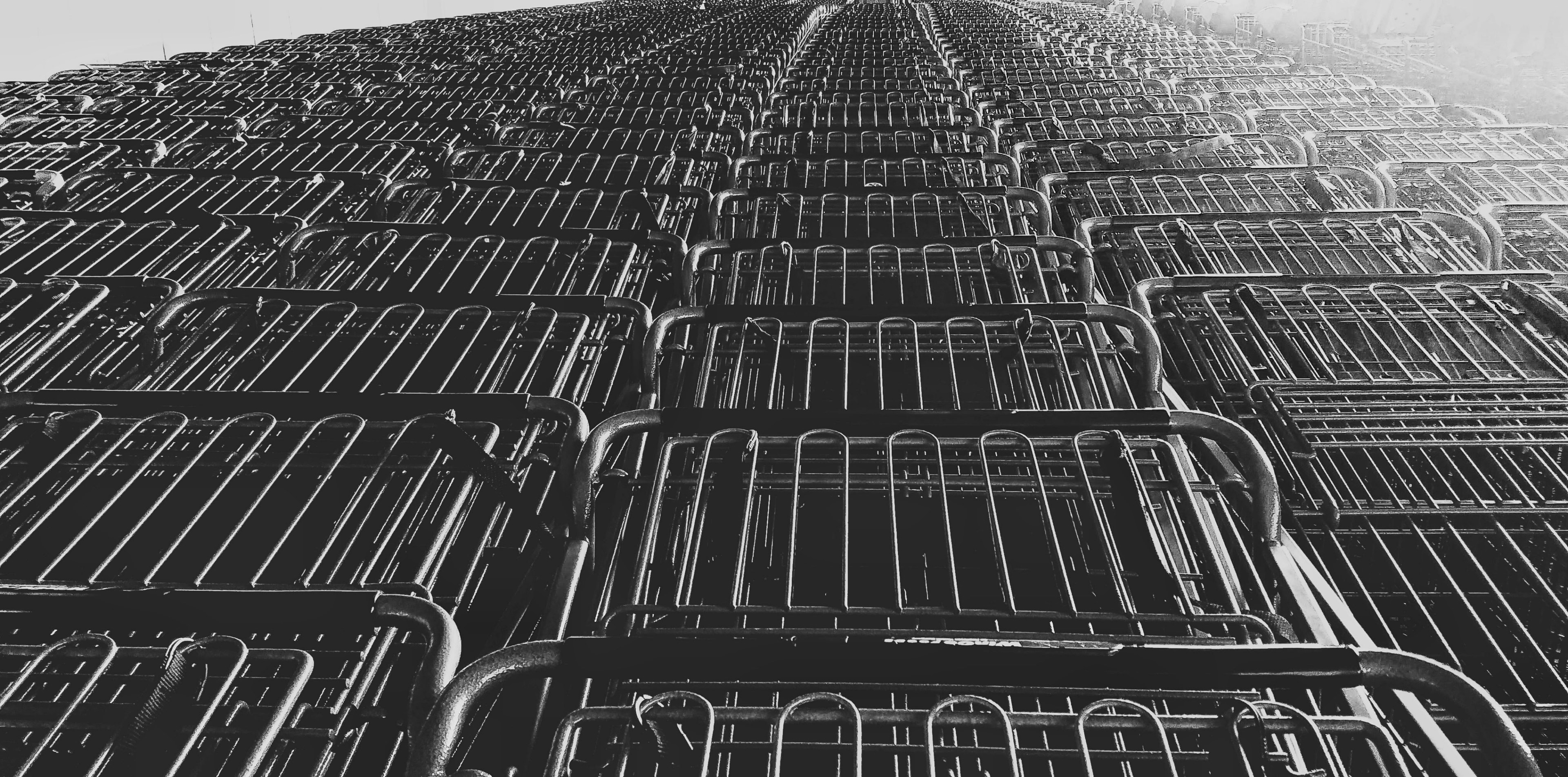 shopping carts forever 4k, HD Wallpaper