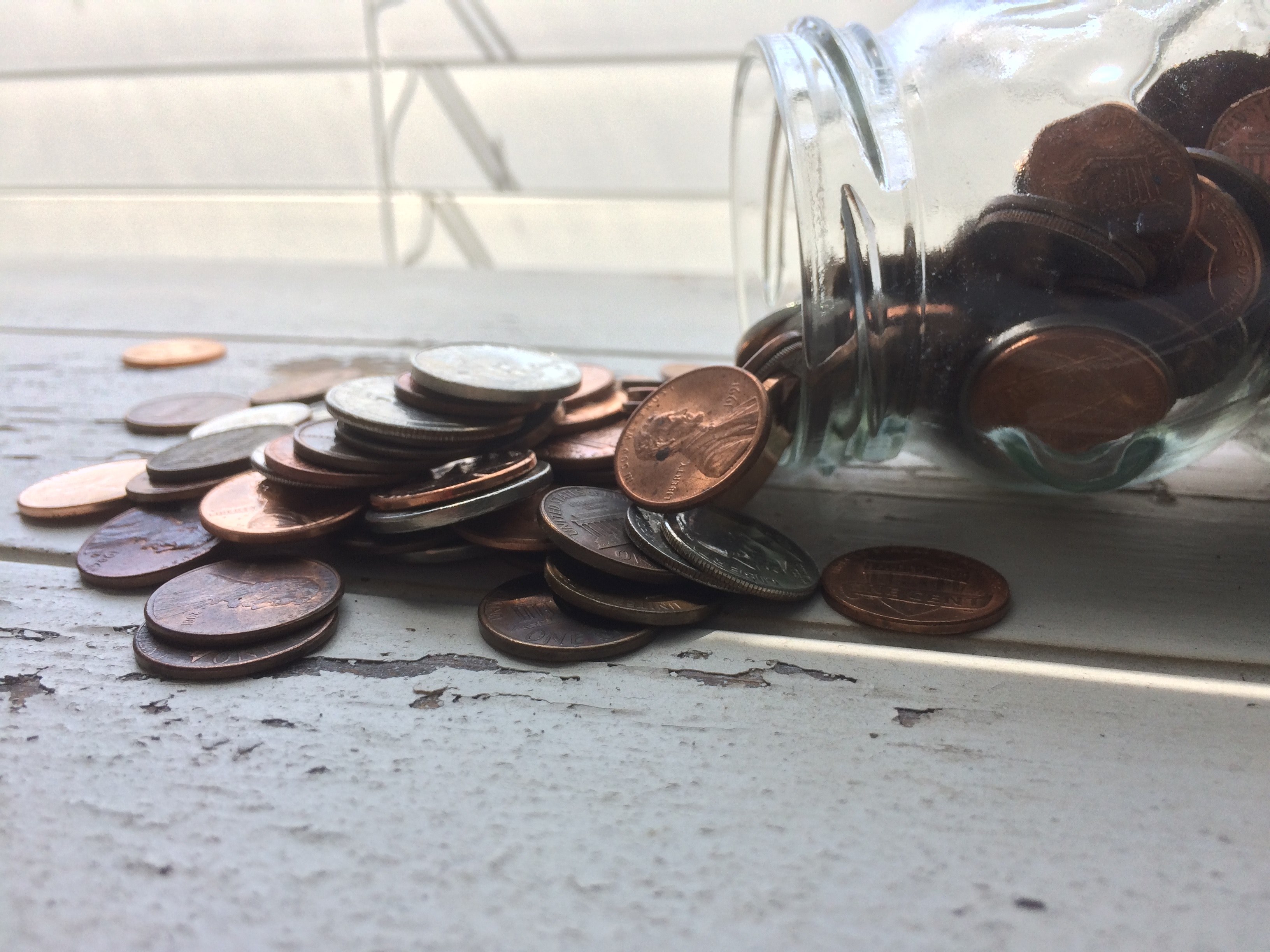a mason jar full of pennies, _needed change 4k, HD Wallpaper