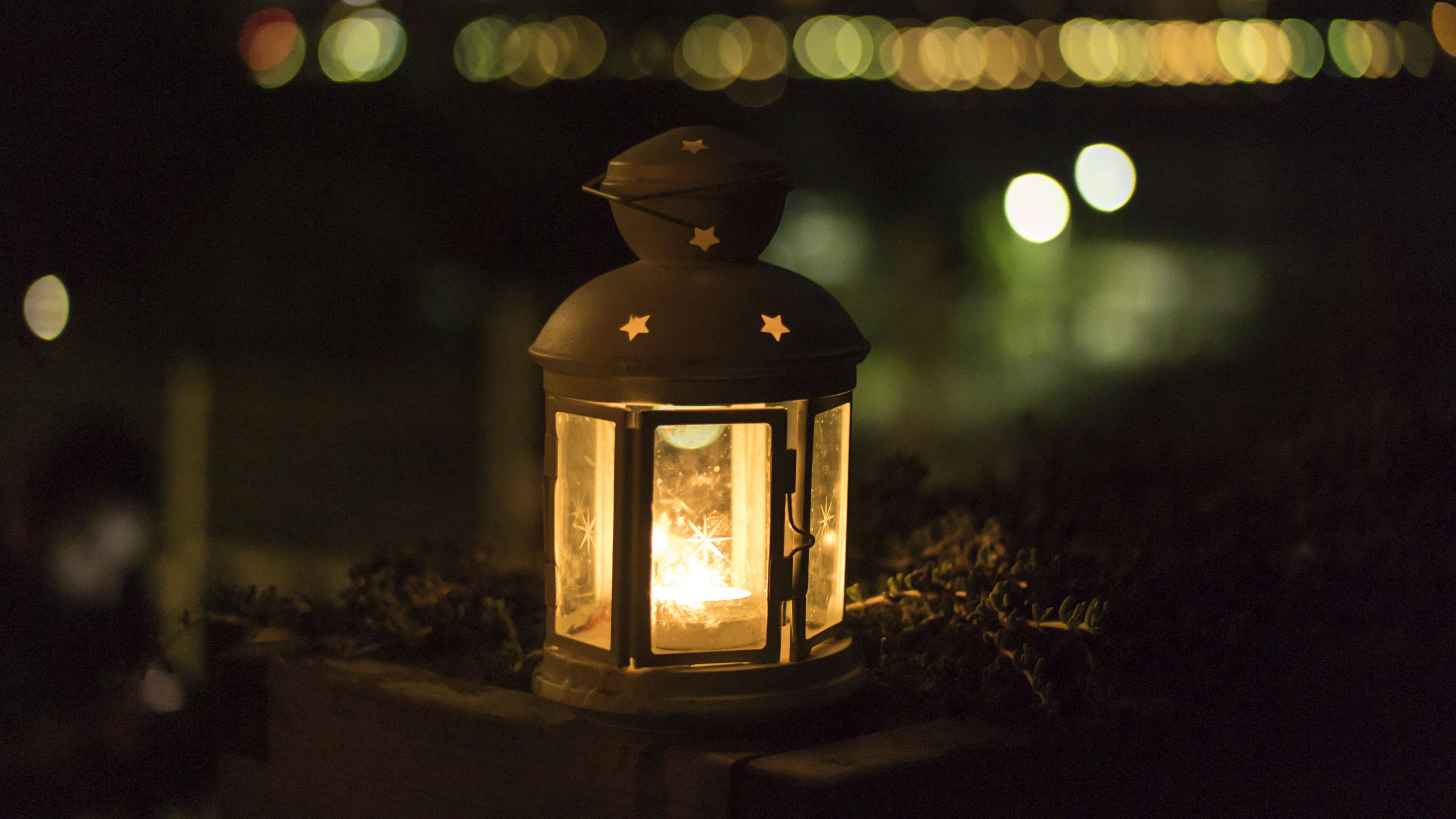 lantern, christmas, light, lamp, 4k, HD Wallpaper