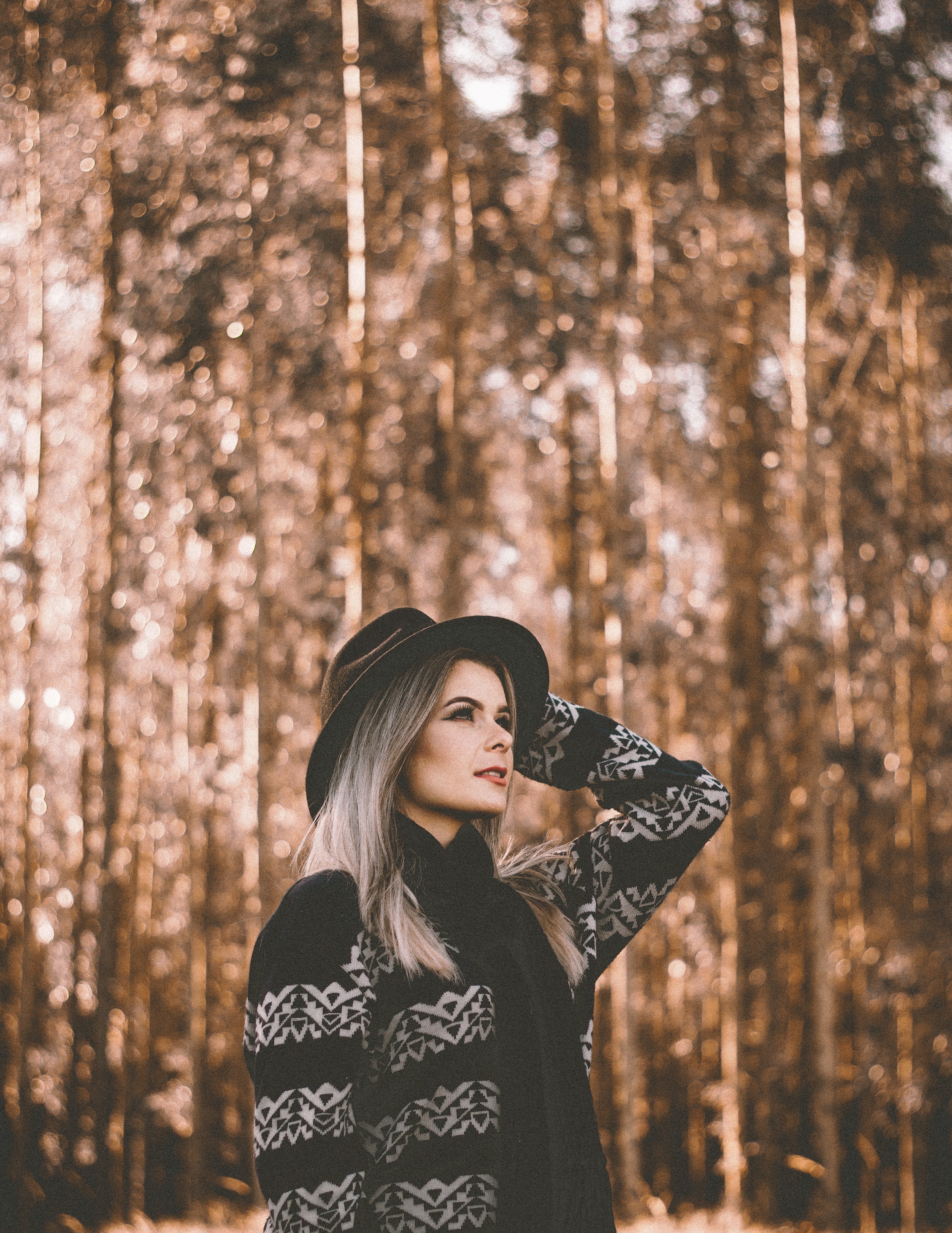 woman lady female and hat hd, 4k, Phone HD Wallpaper