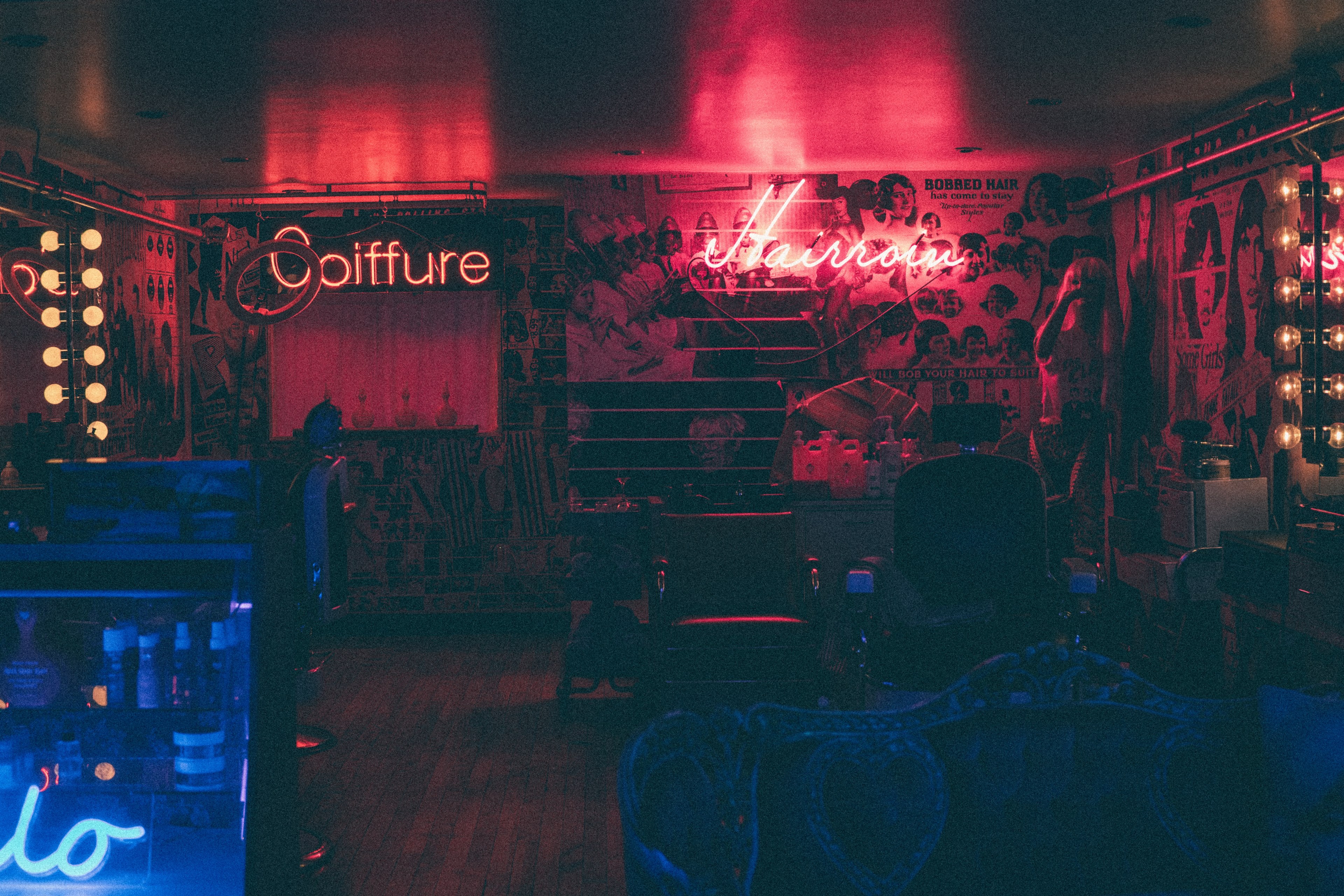 night dark shop and store 4k, HD Wallpaper