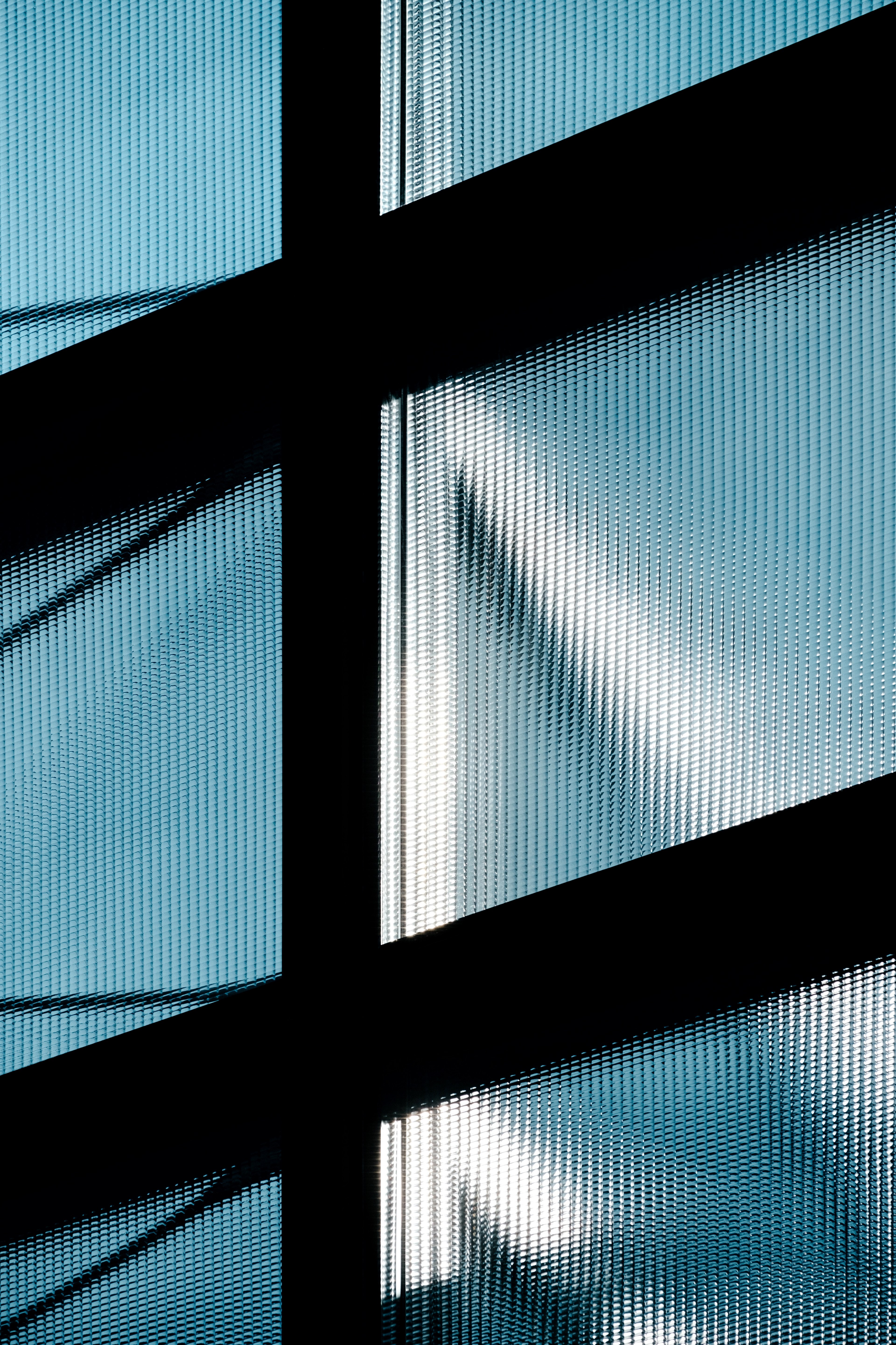 glass panel of the ceva train station jean nouvel 4k, Phone HD Wallpaper
