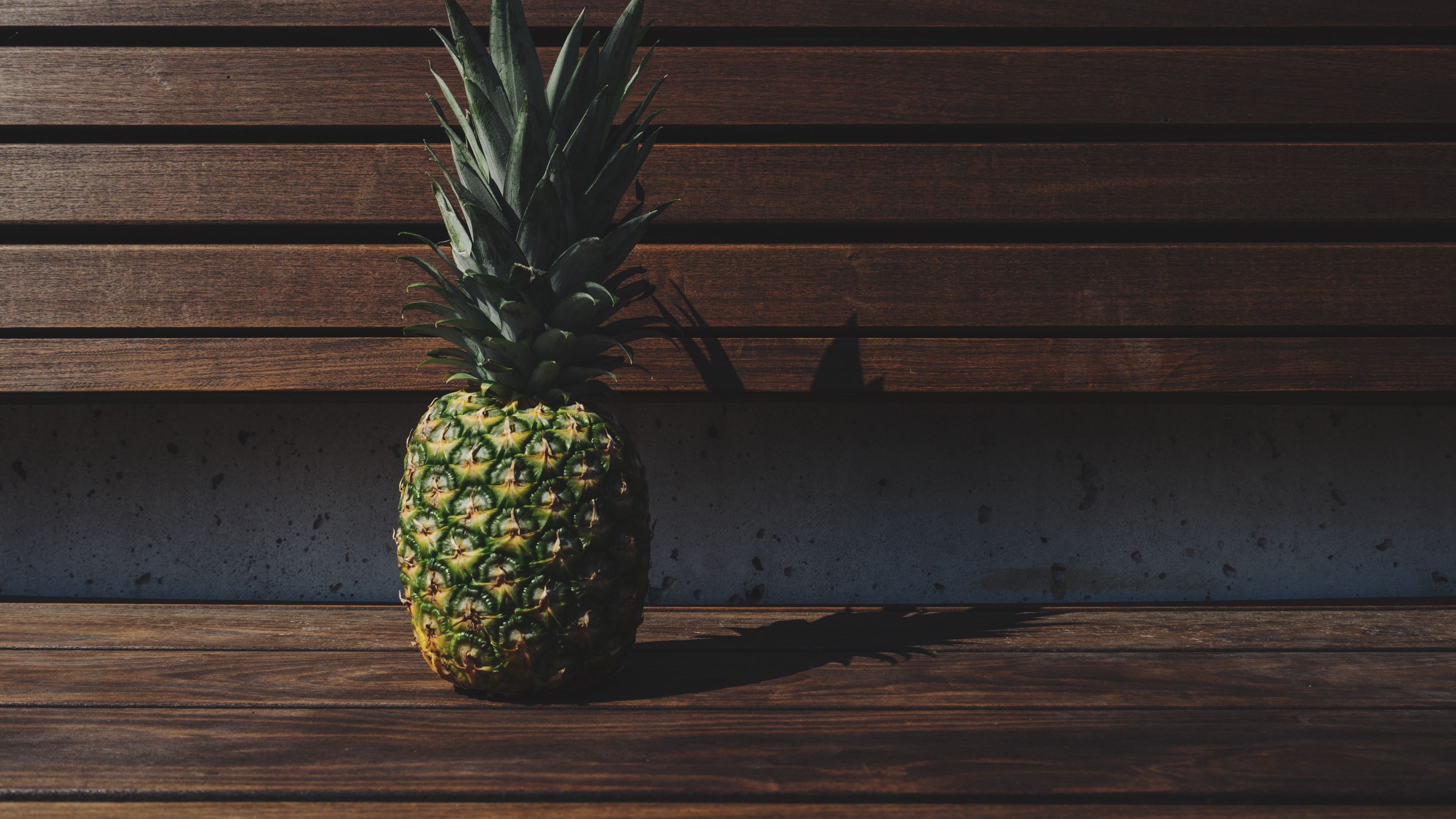 pineapple, fruit, shade, 4k, HD Wallpaper