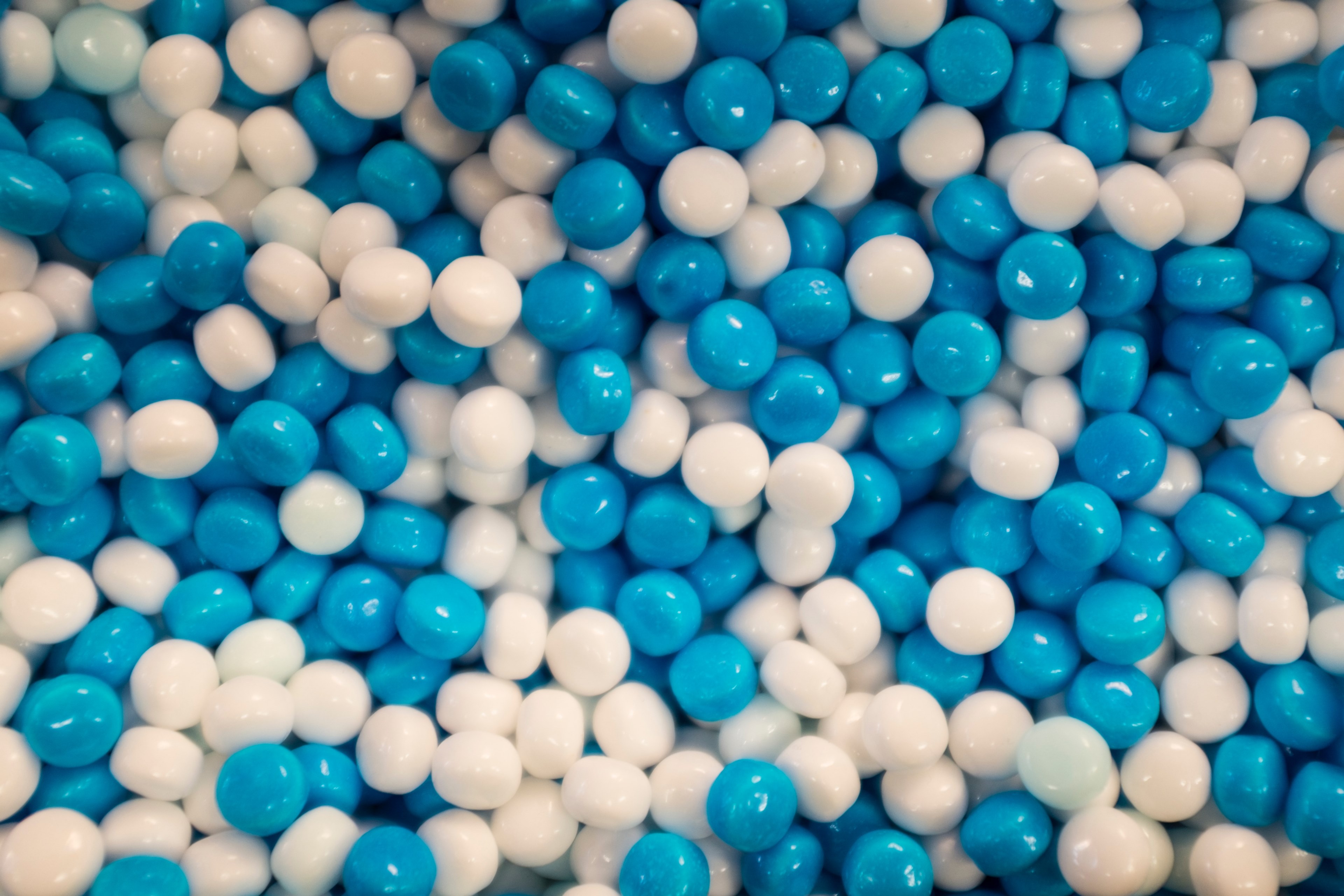 a pile of blue and white rx pills, _blue white medication 4k, HD Wallpaper