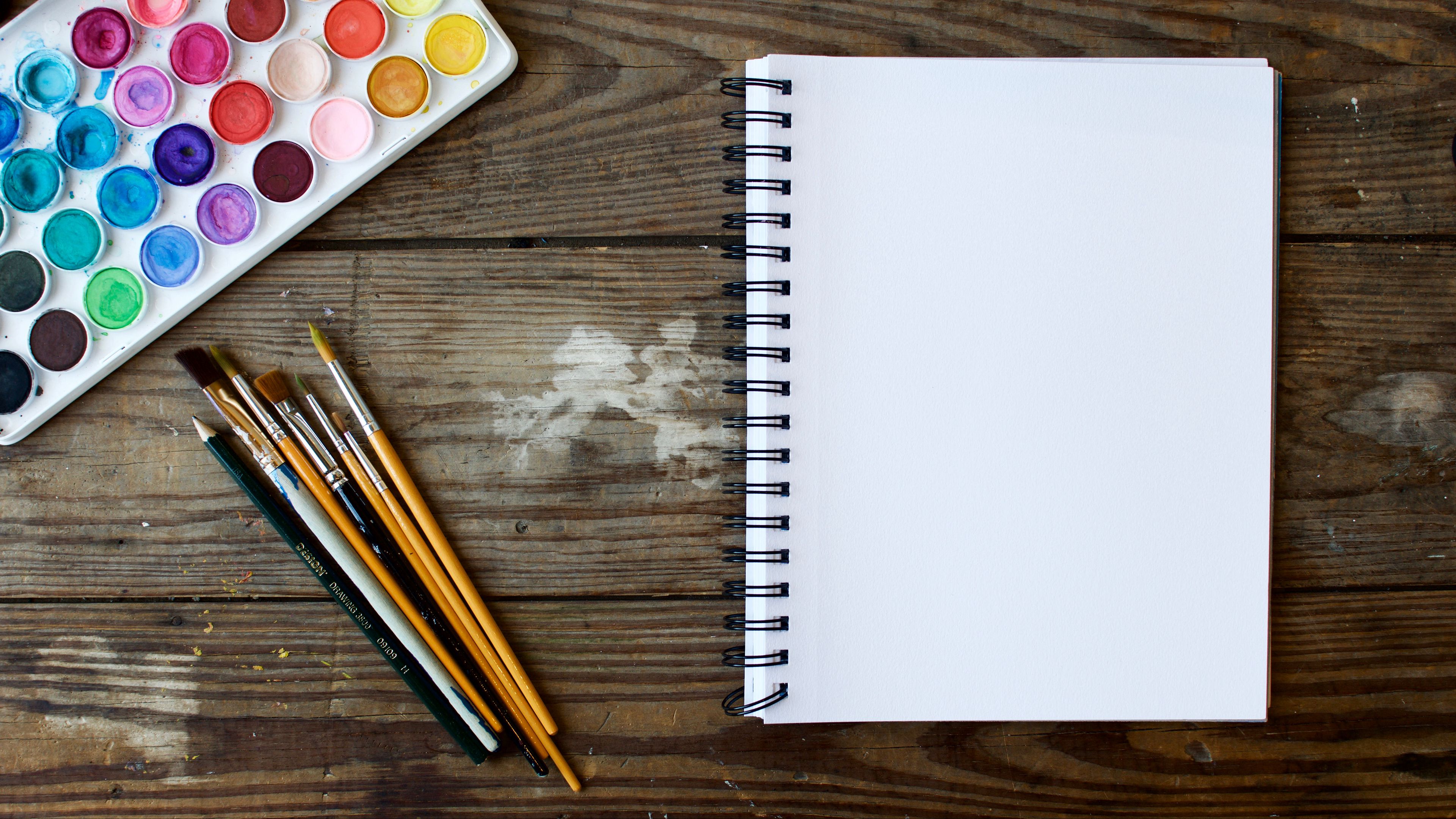 paints, brushes, art, drawing, 4k, HD Wallpaper