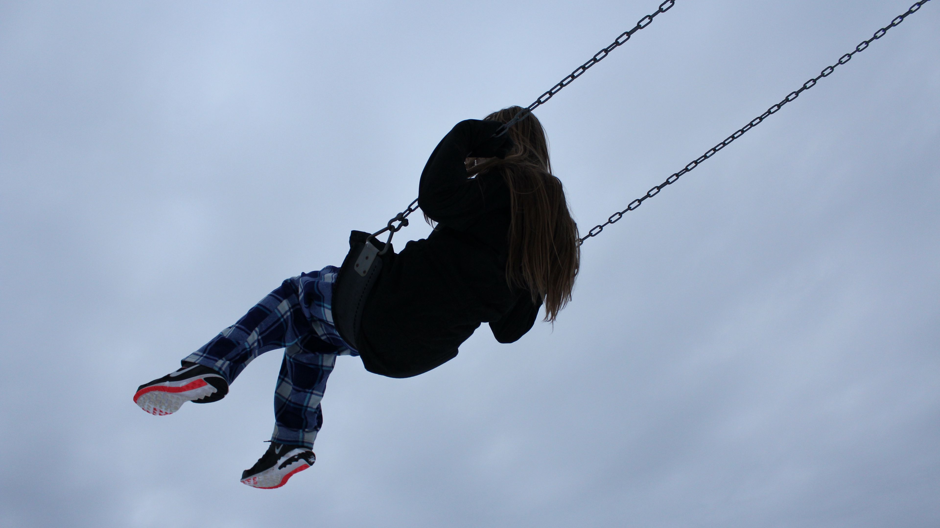 swings, loneliness, chain, 4k, HD Wallpaper