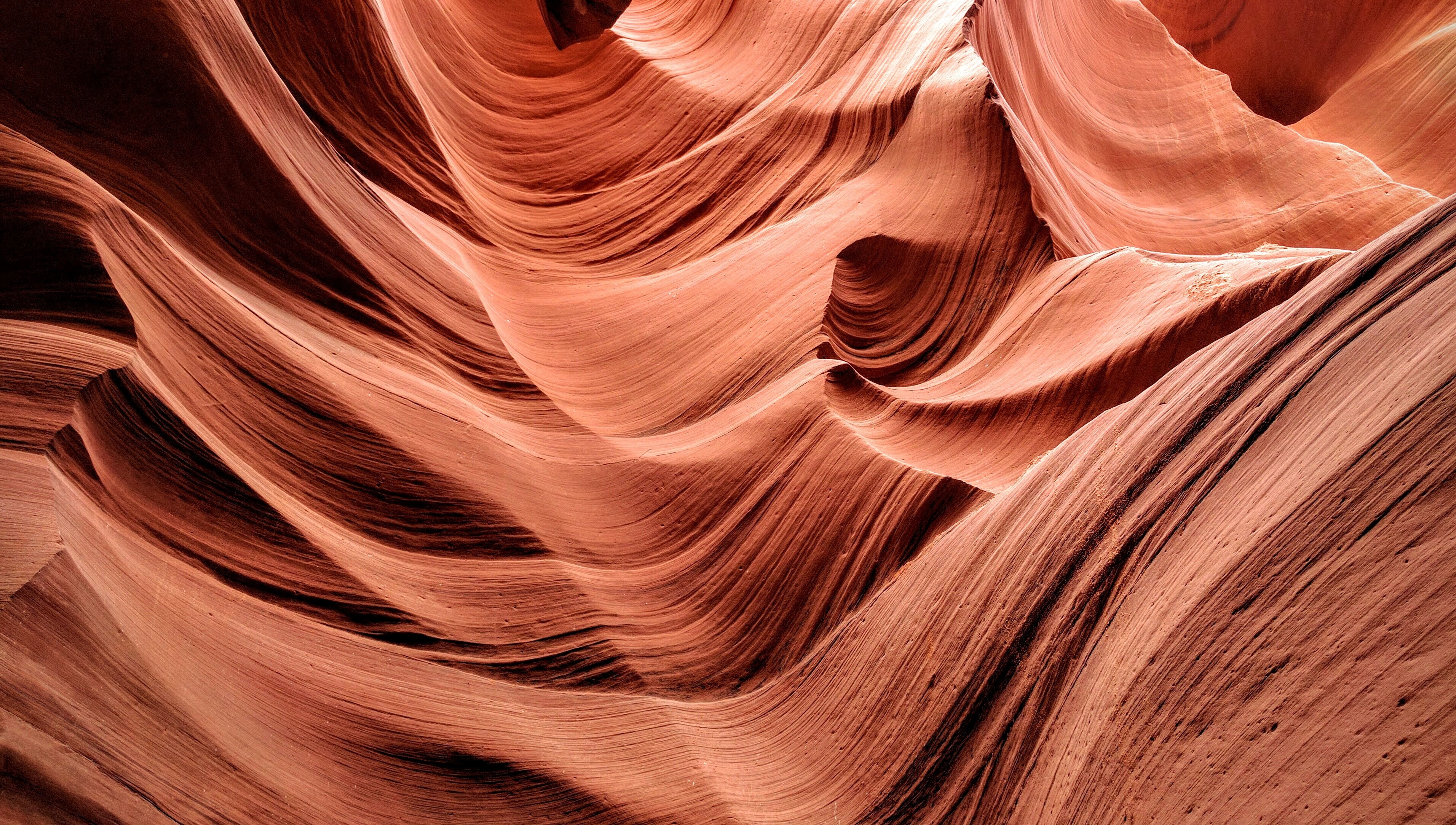eroded sandstone in the antelope canyon 4k, HD Wallpaper