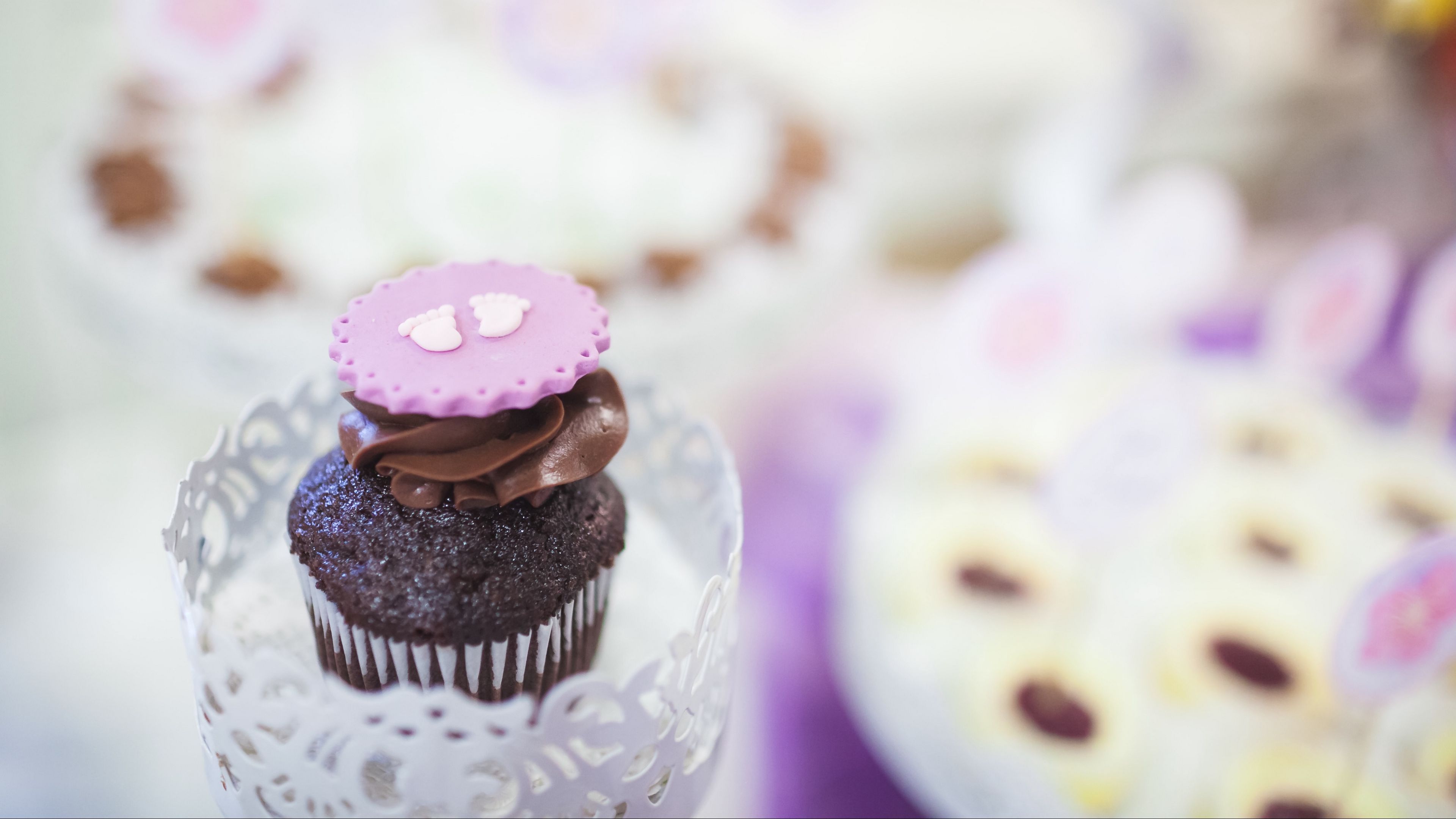 cupcake, glaze, dessert, 4k, HD Wallpaper
