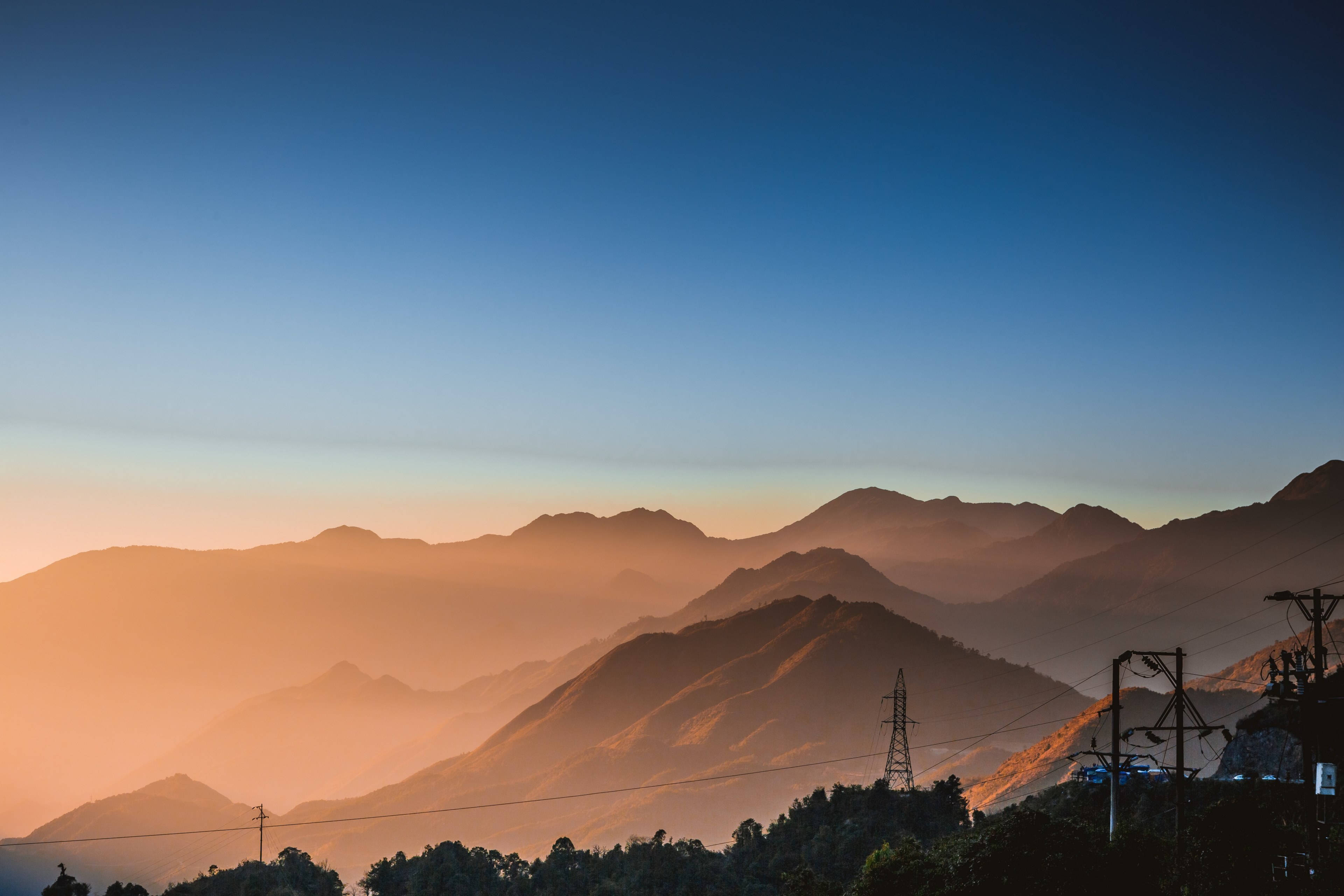 mountain hill mist and fog 4k, HD Wallpaper