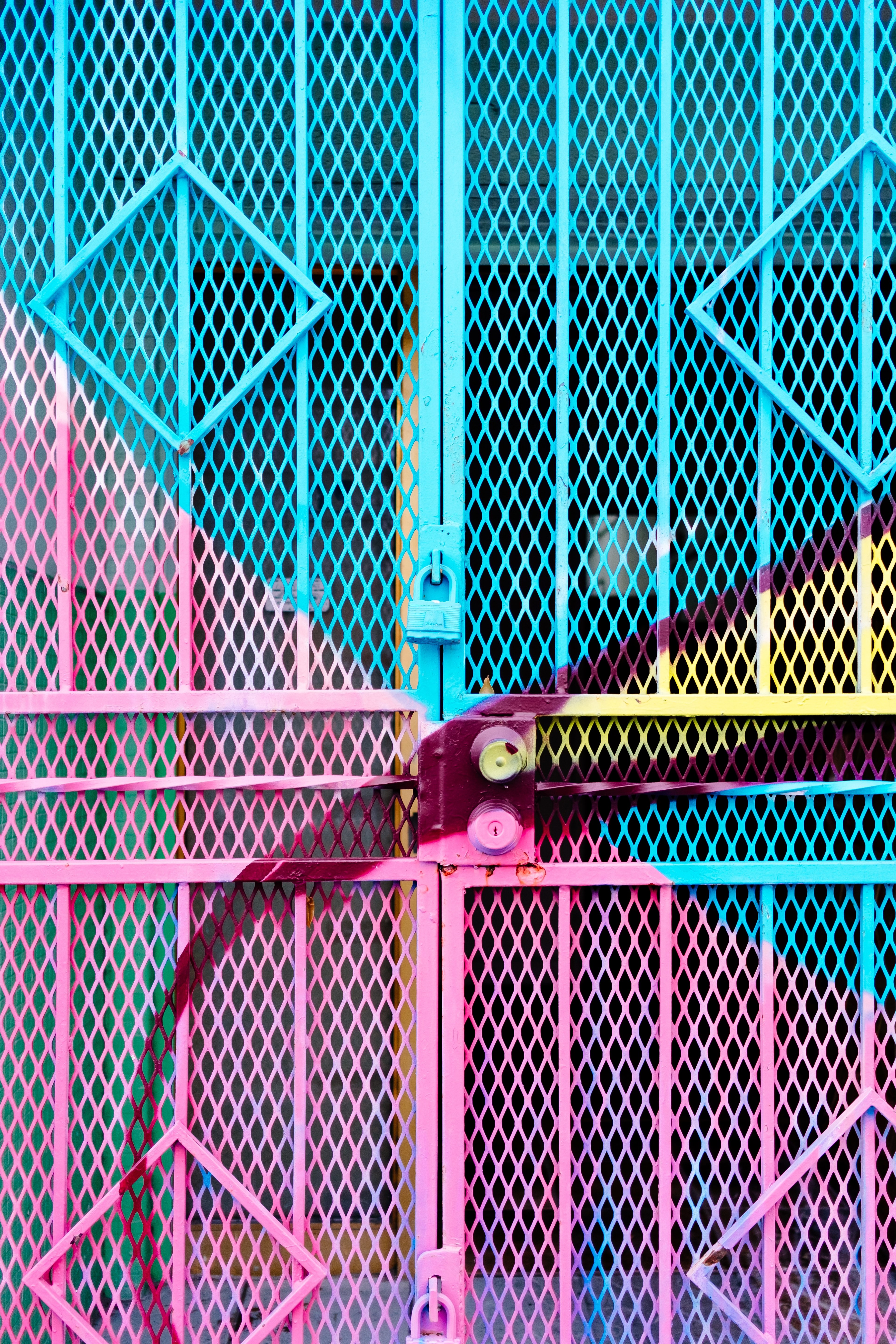 door gate lock and yellow hd, 4k, Phone HD Wallpaper
