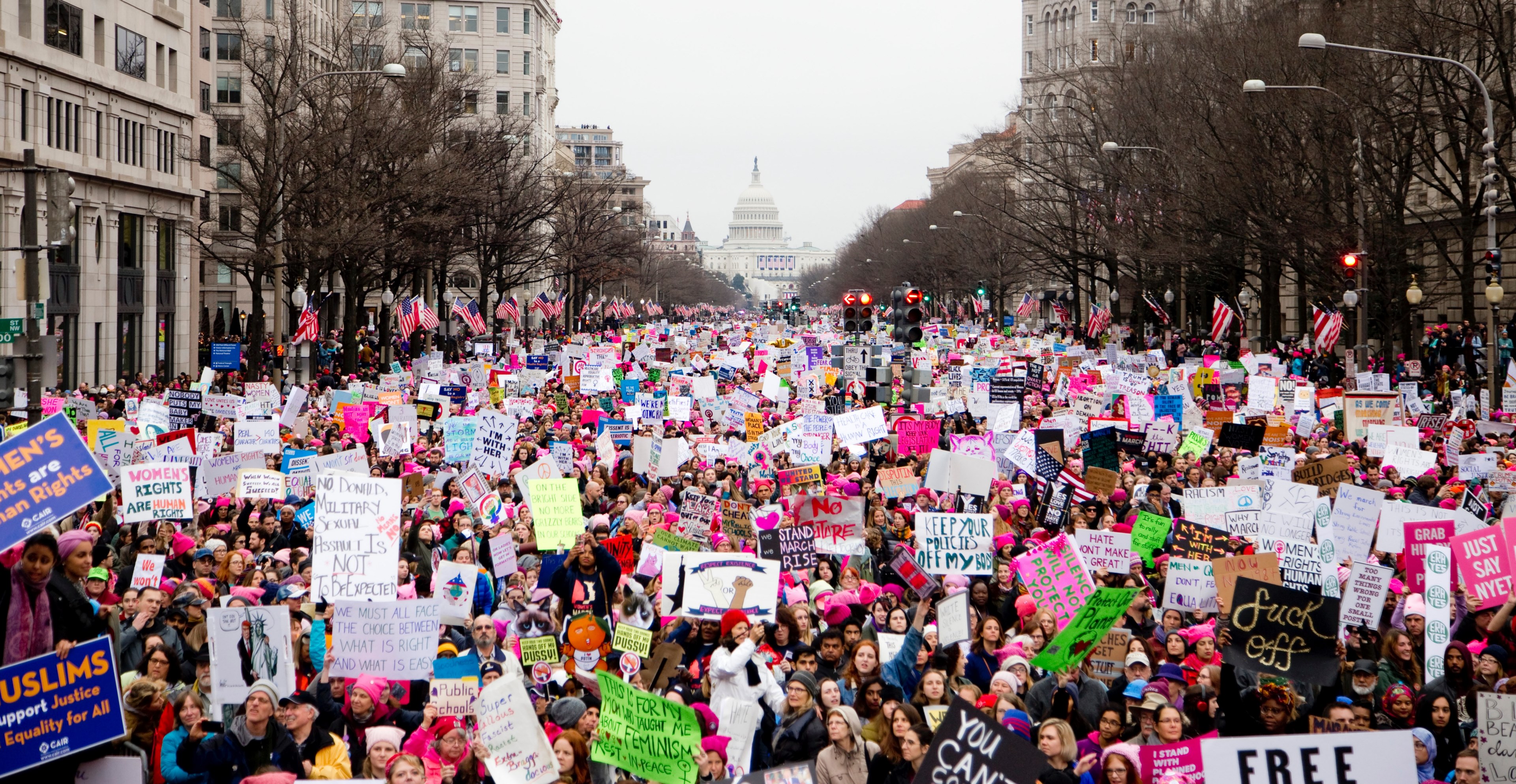 womens march 2017 pennsylvania ave 4k, HD Wallpaper