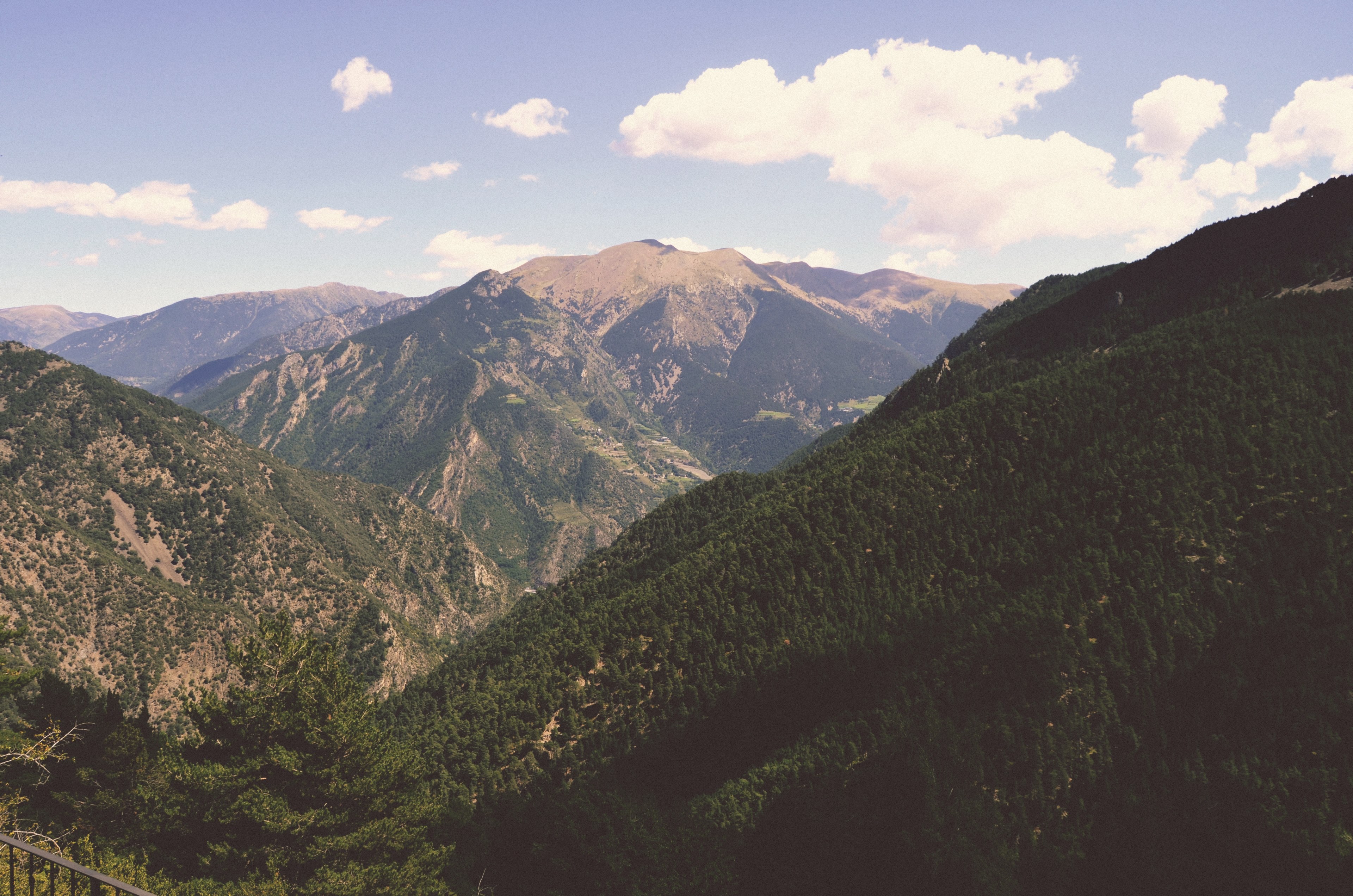 a mountain pass in sant juli de lria, mountain pass in andorra 4k, HD Wallpaper