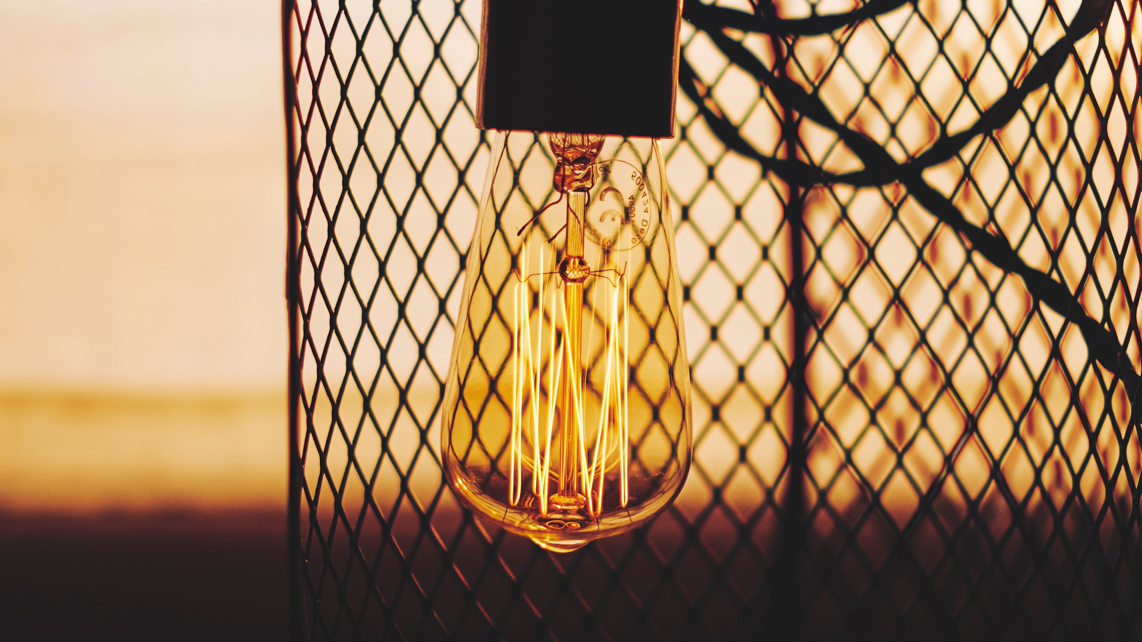 lamp, mesh, light, 4k, HD Wallpaper
