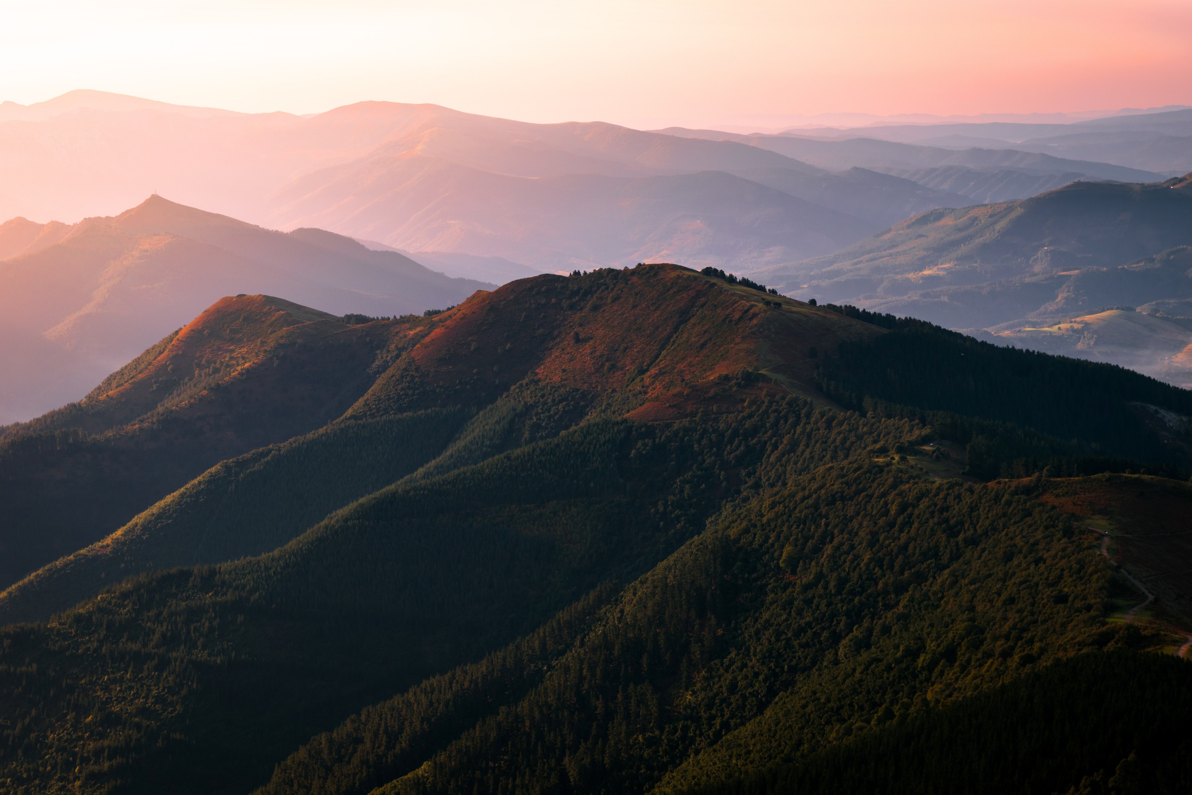 ridge sunrise sunset and mountain 4k, HD Wallpaper