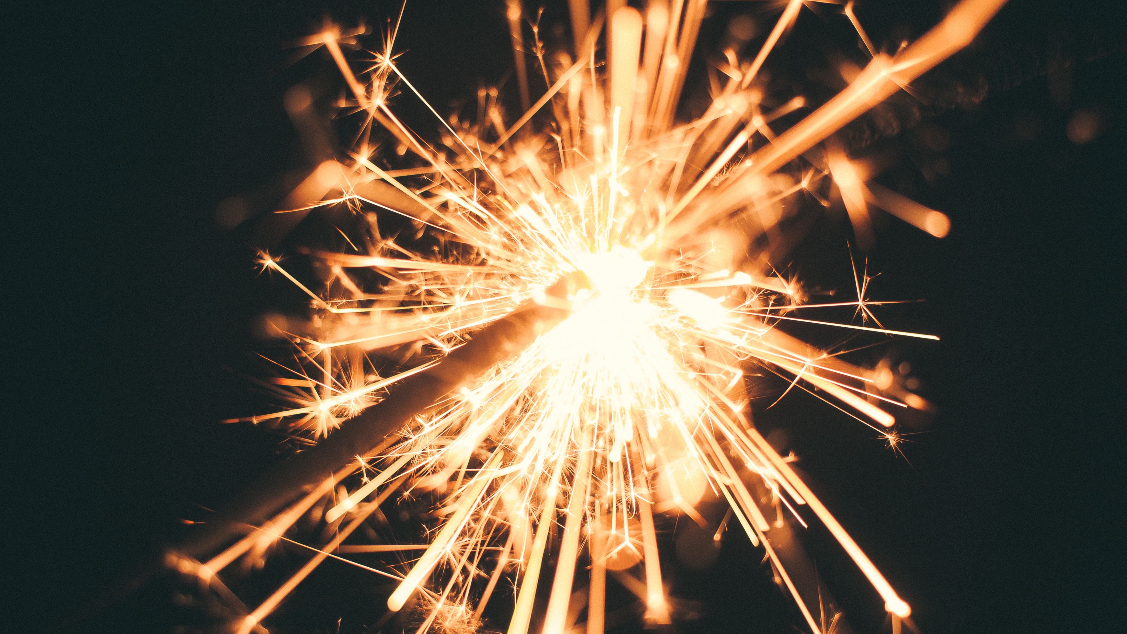 sparkler, sparks, glitter, 4k, HD Wallpaper