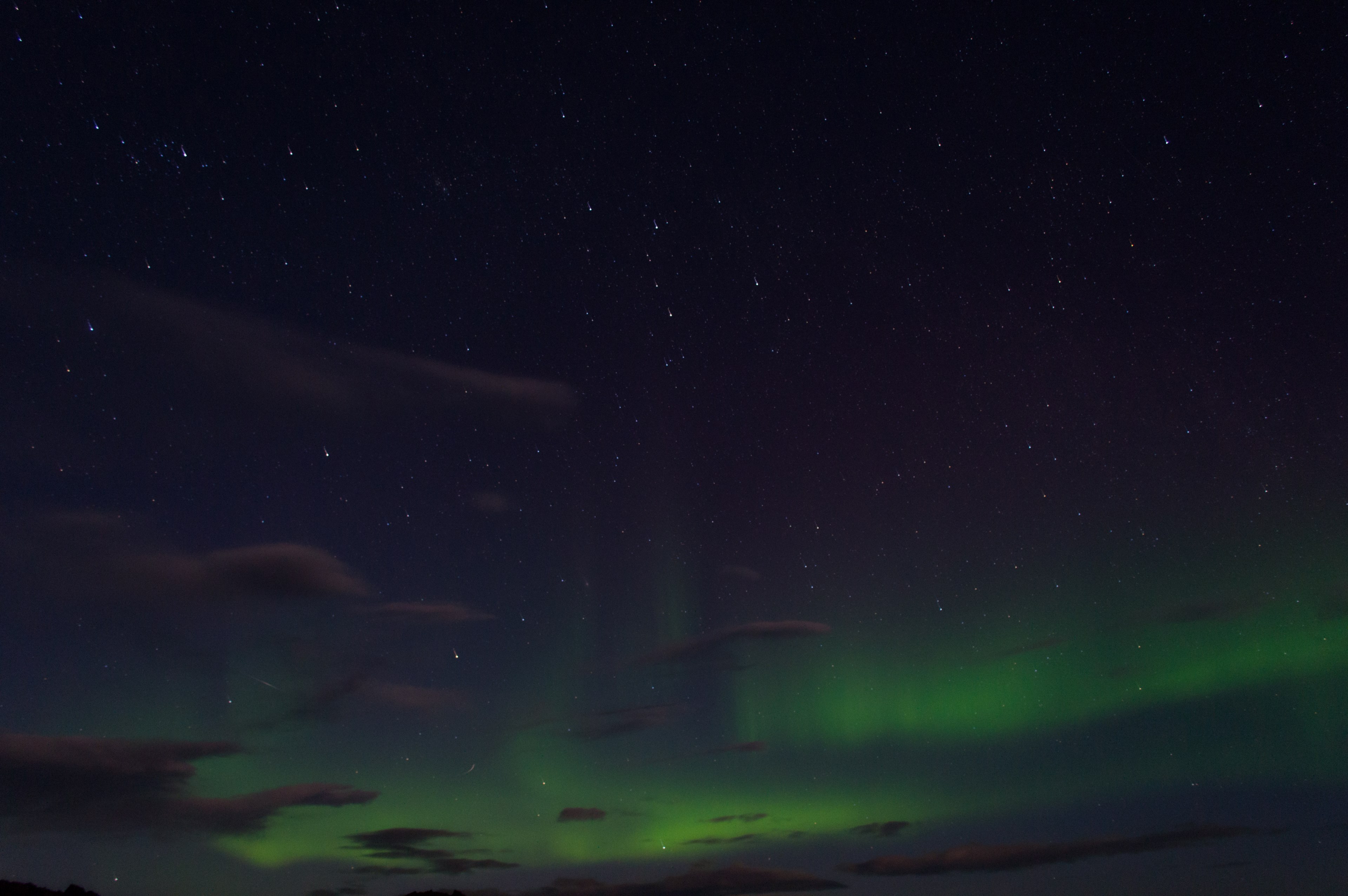 star sky northern light and aurora boreali 4k, HD Wallpaper