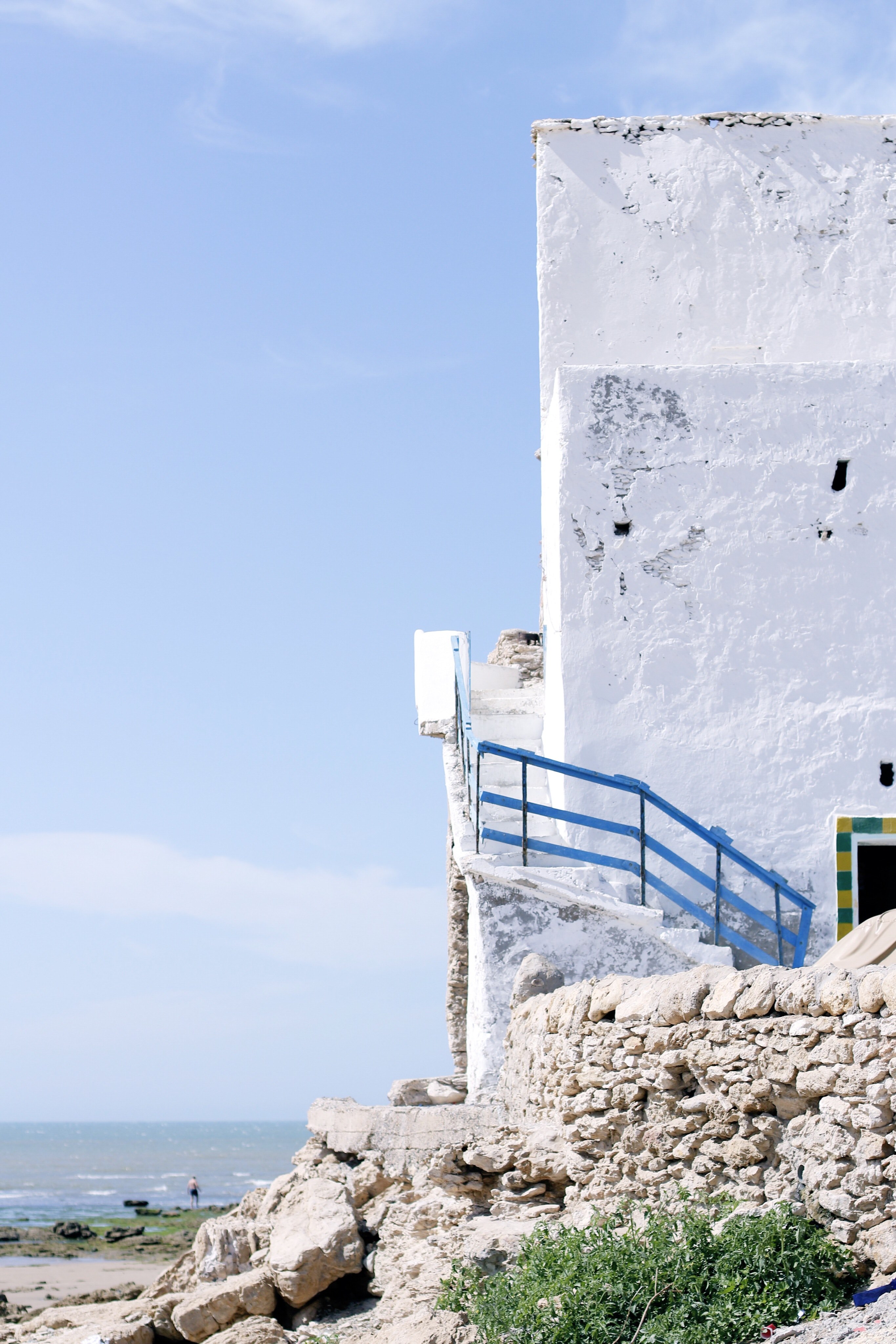 landscape white blue and morocco hd, 4k, Phone HD Wallpaper