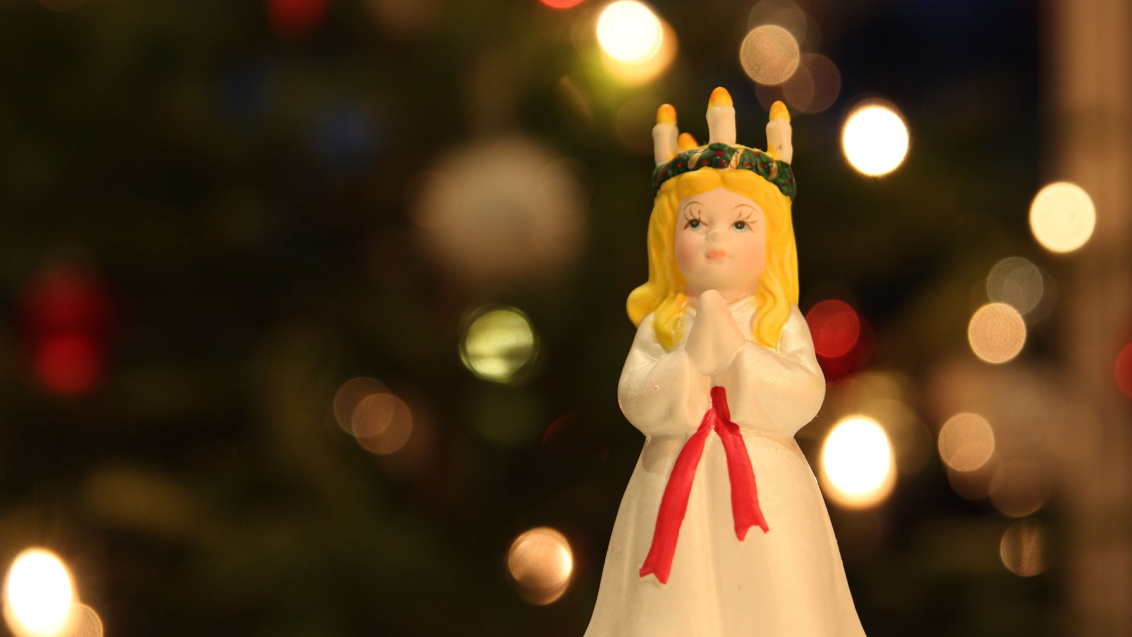 lucia, patroness, figurine, 4k, HD Wallpaper