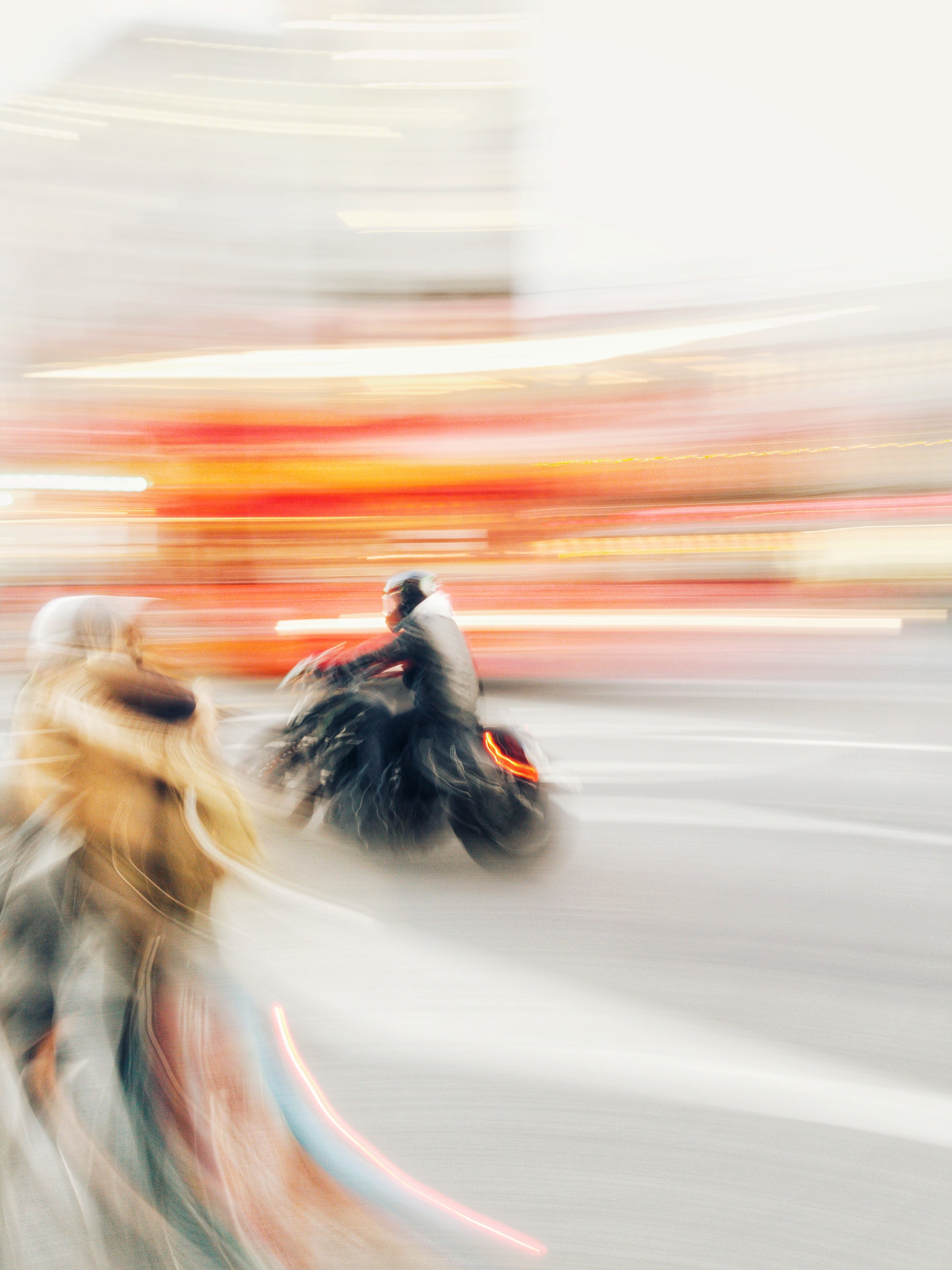 motorcycle motorbike rider and lights hd, 4k, Phone HD Wallpaper