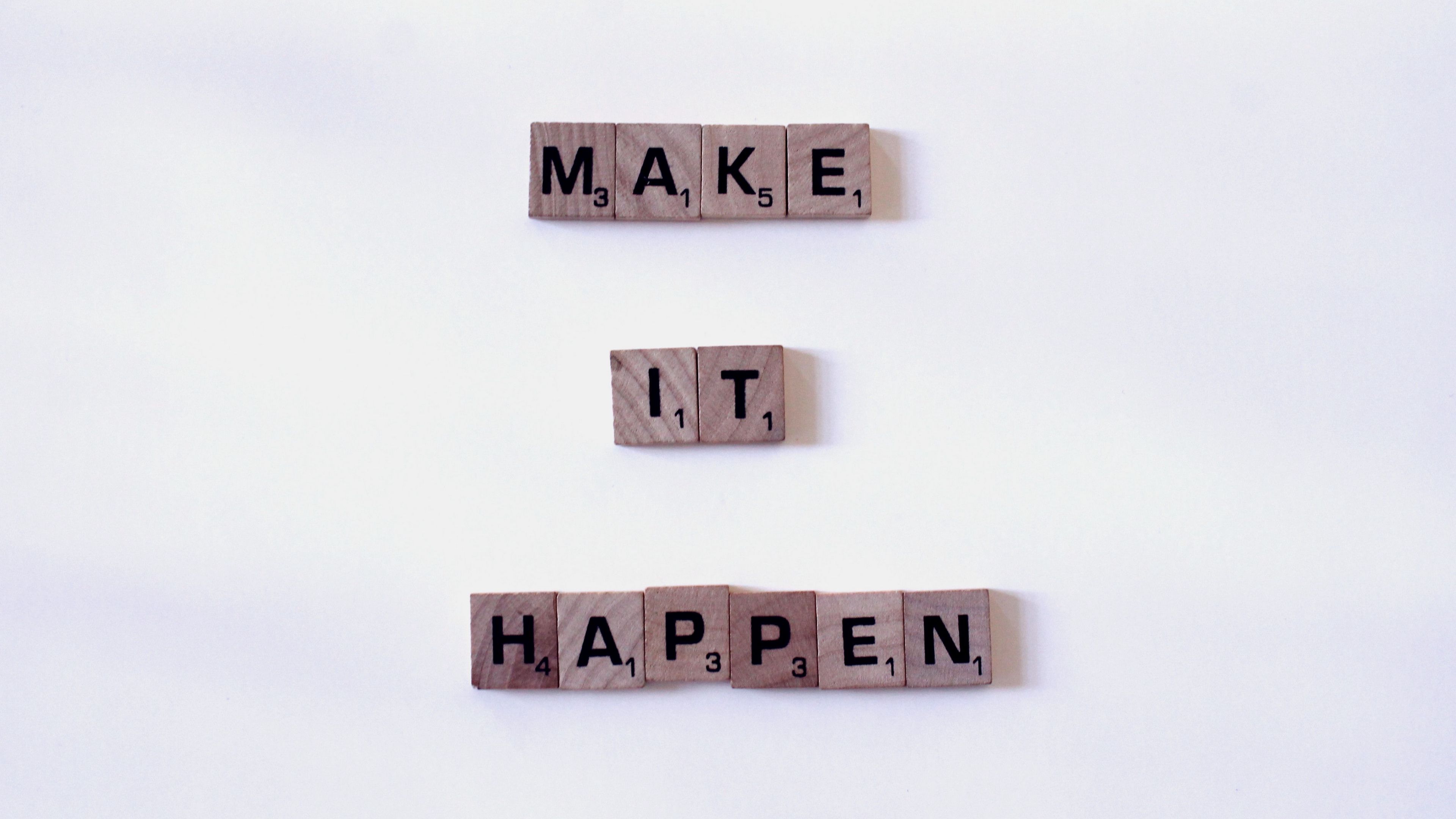 happen, words, cubes, 4k, HD Wallpaper