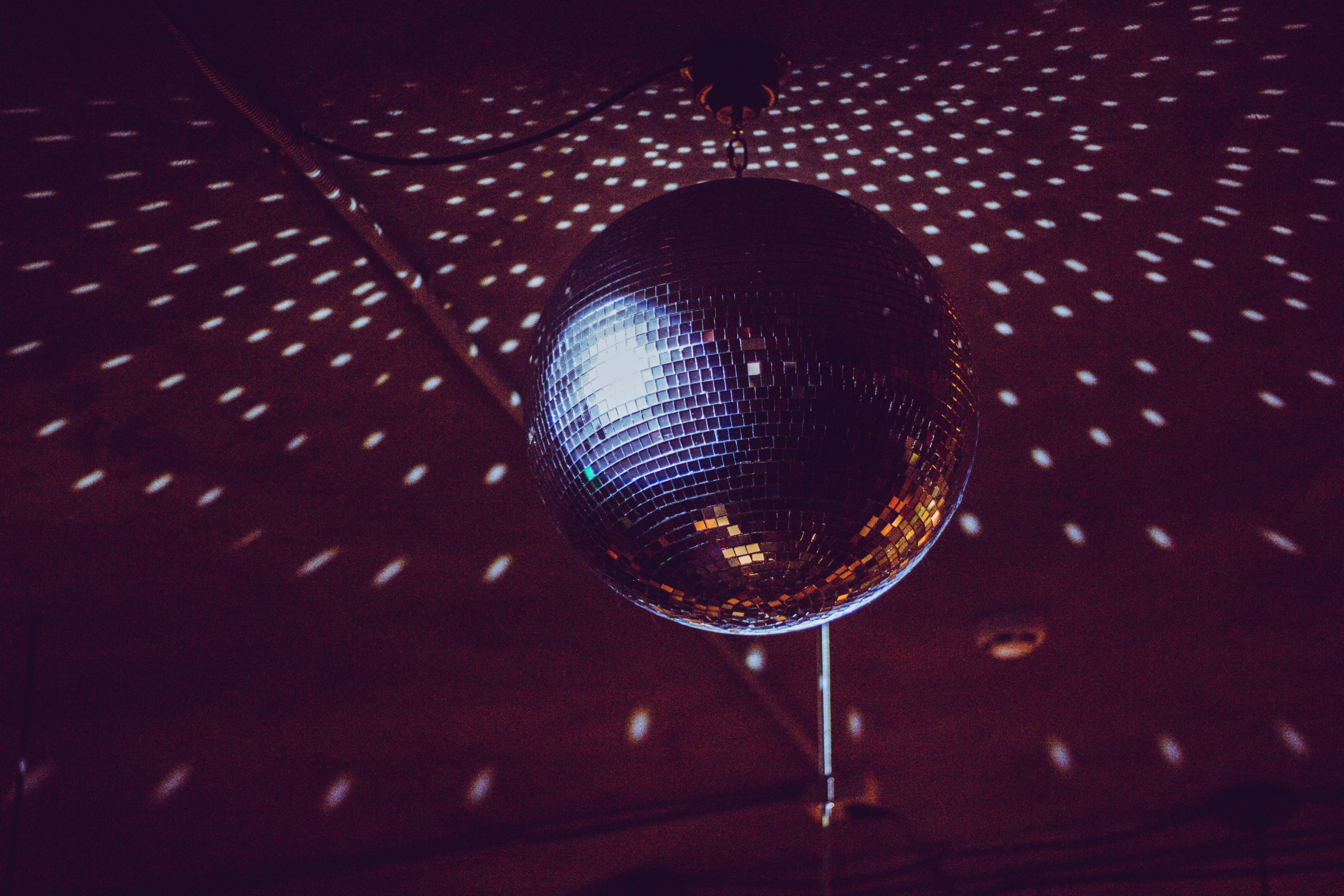 disco ball disco discoball and spotlight 4k, HD Wallpaper