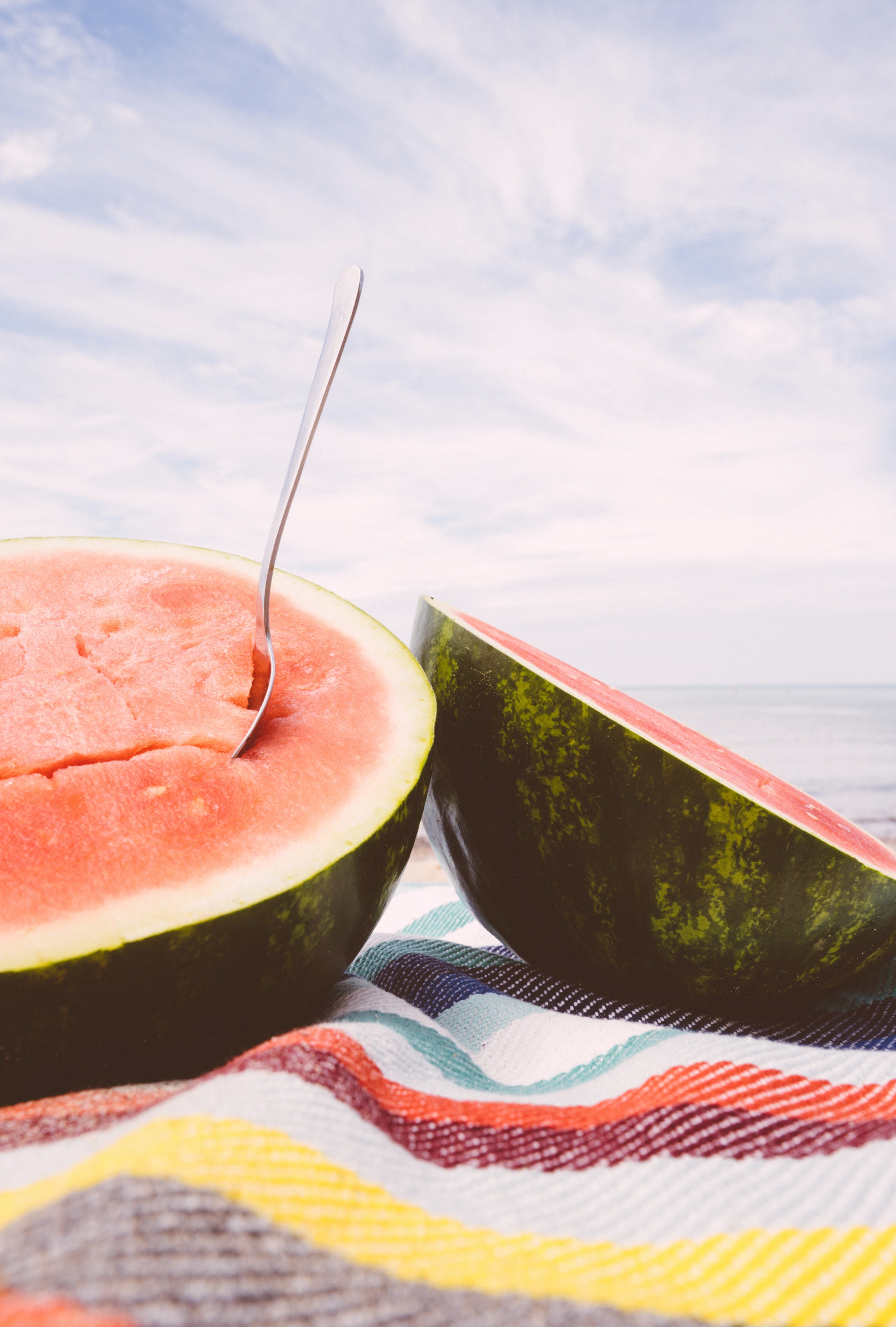 blue sky water snack and fresh hd, 4k, Phone HD Wallpaper