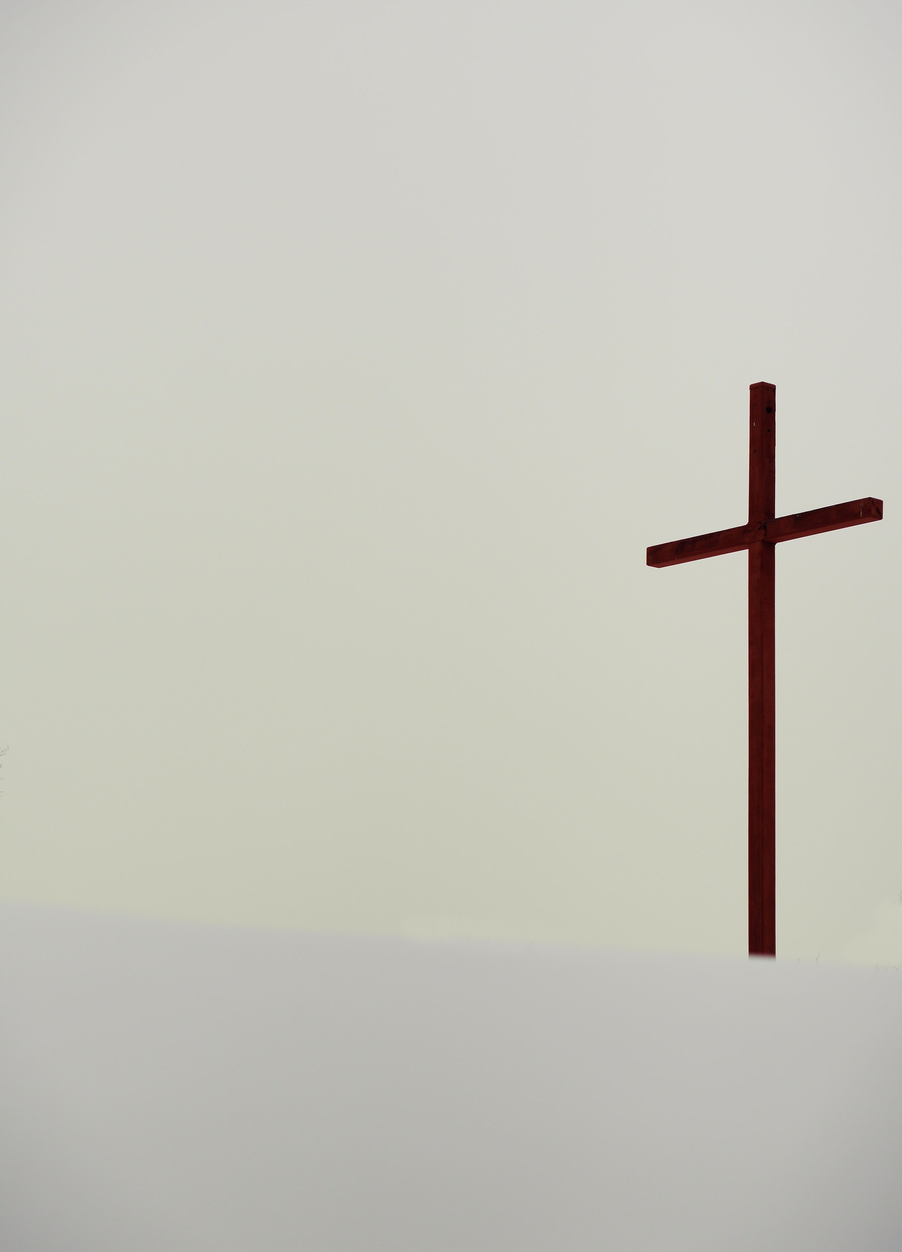 a tall cross statue in the backdrop, _large cross statue 4k, Phone HD Wallpaper