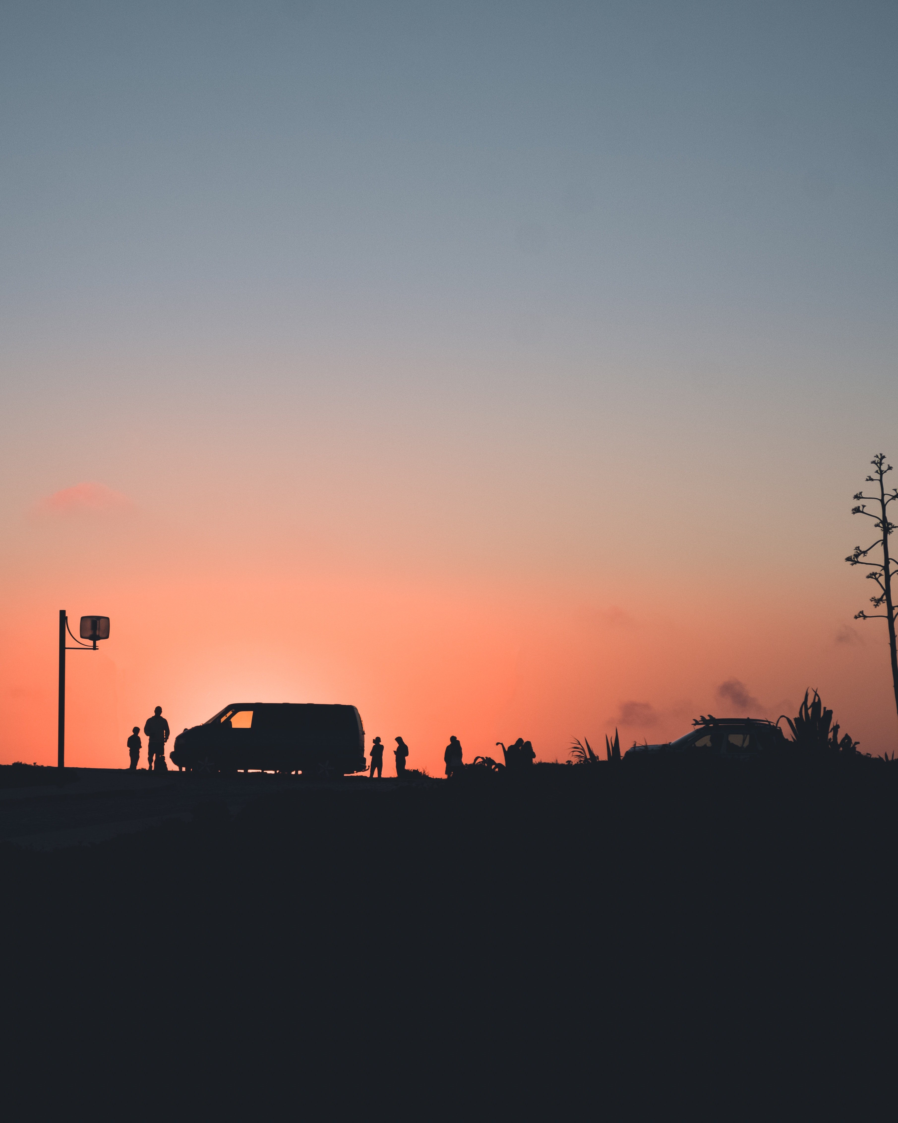 landscape sunset sunrise and silhouette hd, 4k, Phone HD Wallpaper