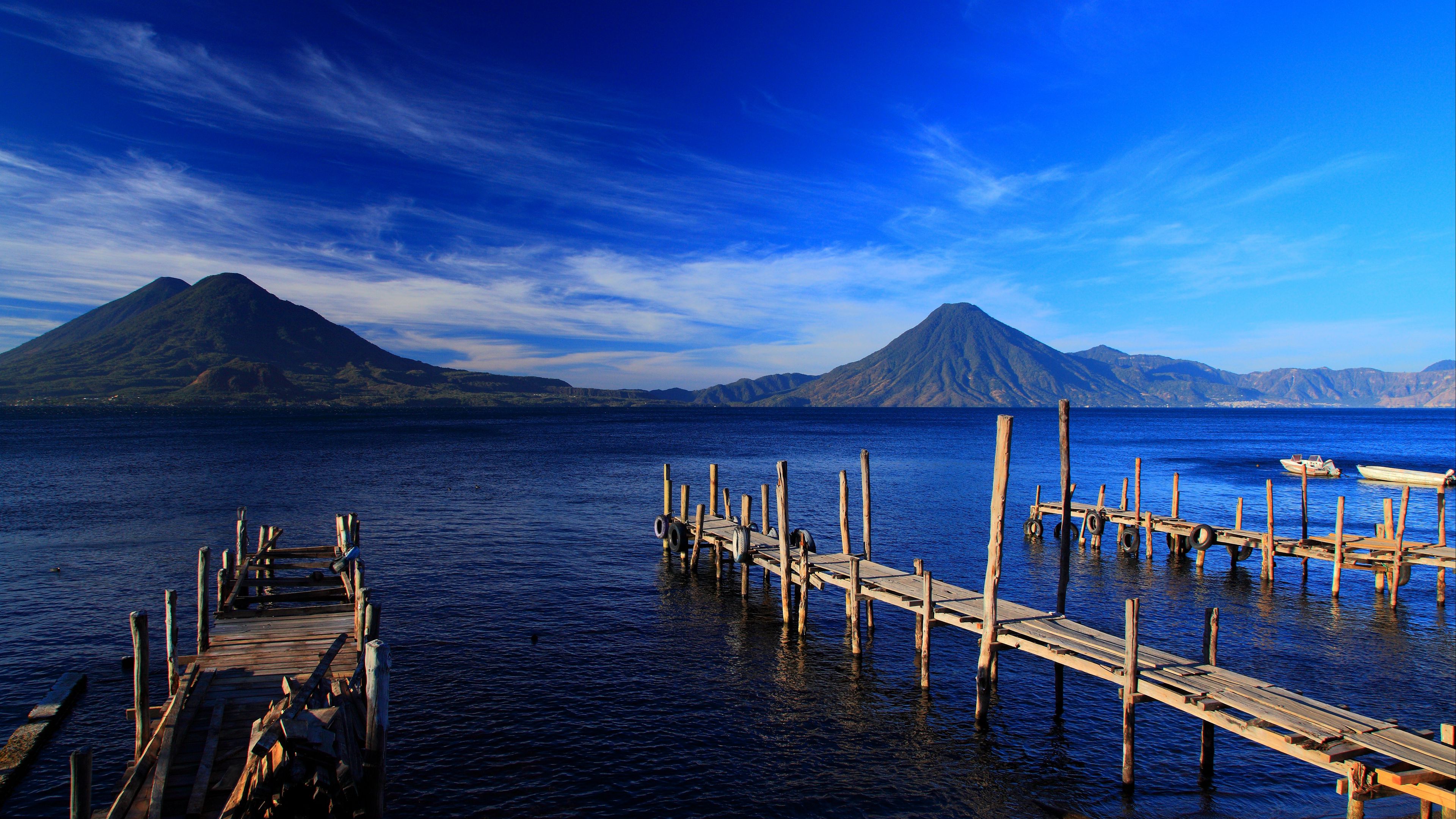 guatemala, island, mountain, beach, 4k, HD Wallpaper
