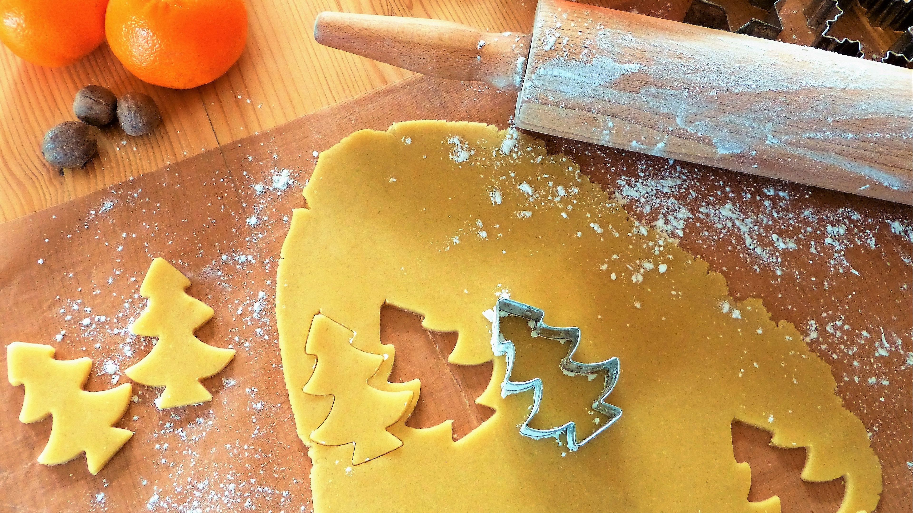 christmas cookies, biscuits, pastries, 4k, HD Wallpaper