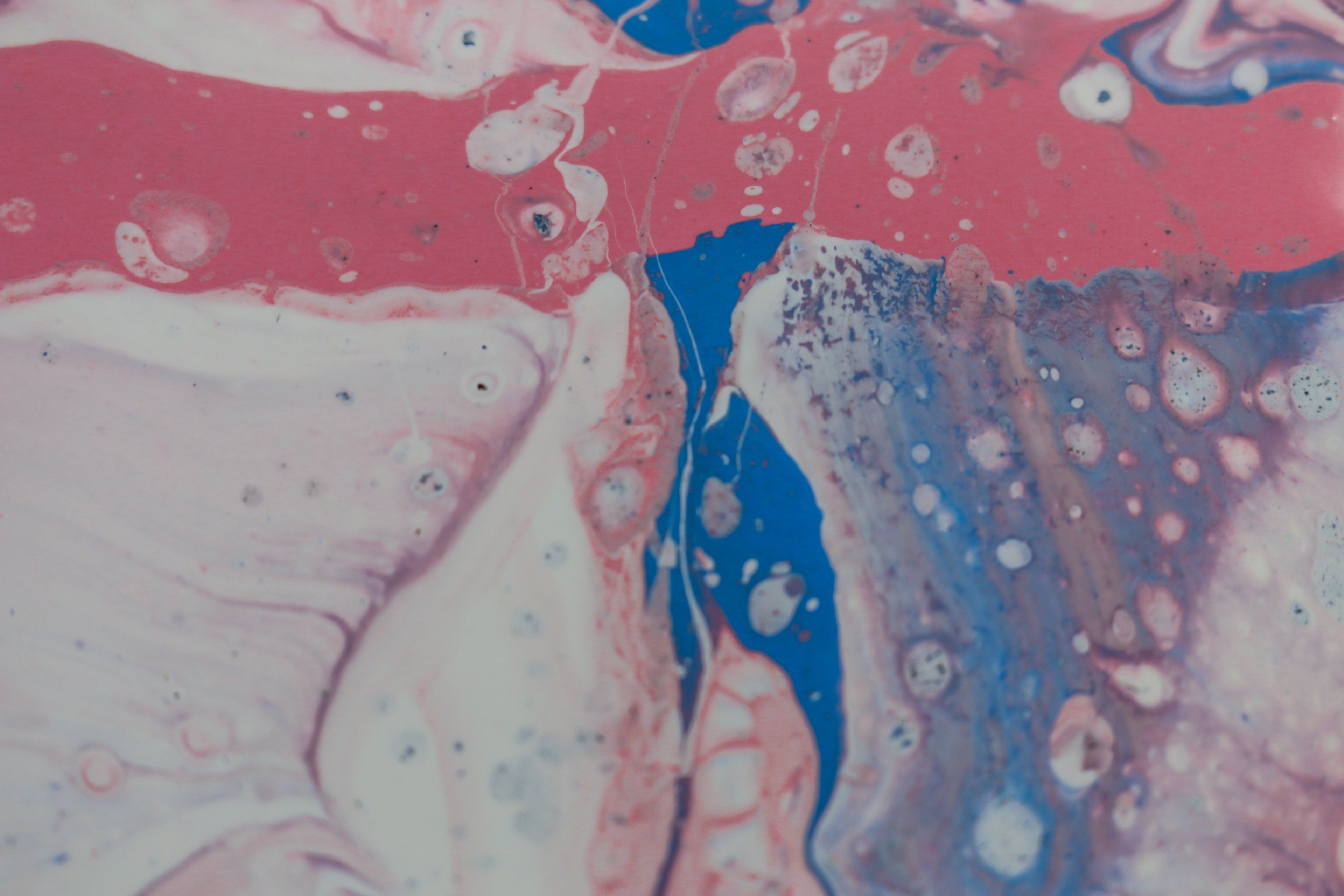 fluid paint pink and blue 4k, HD Wallpaper