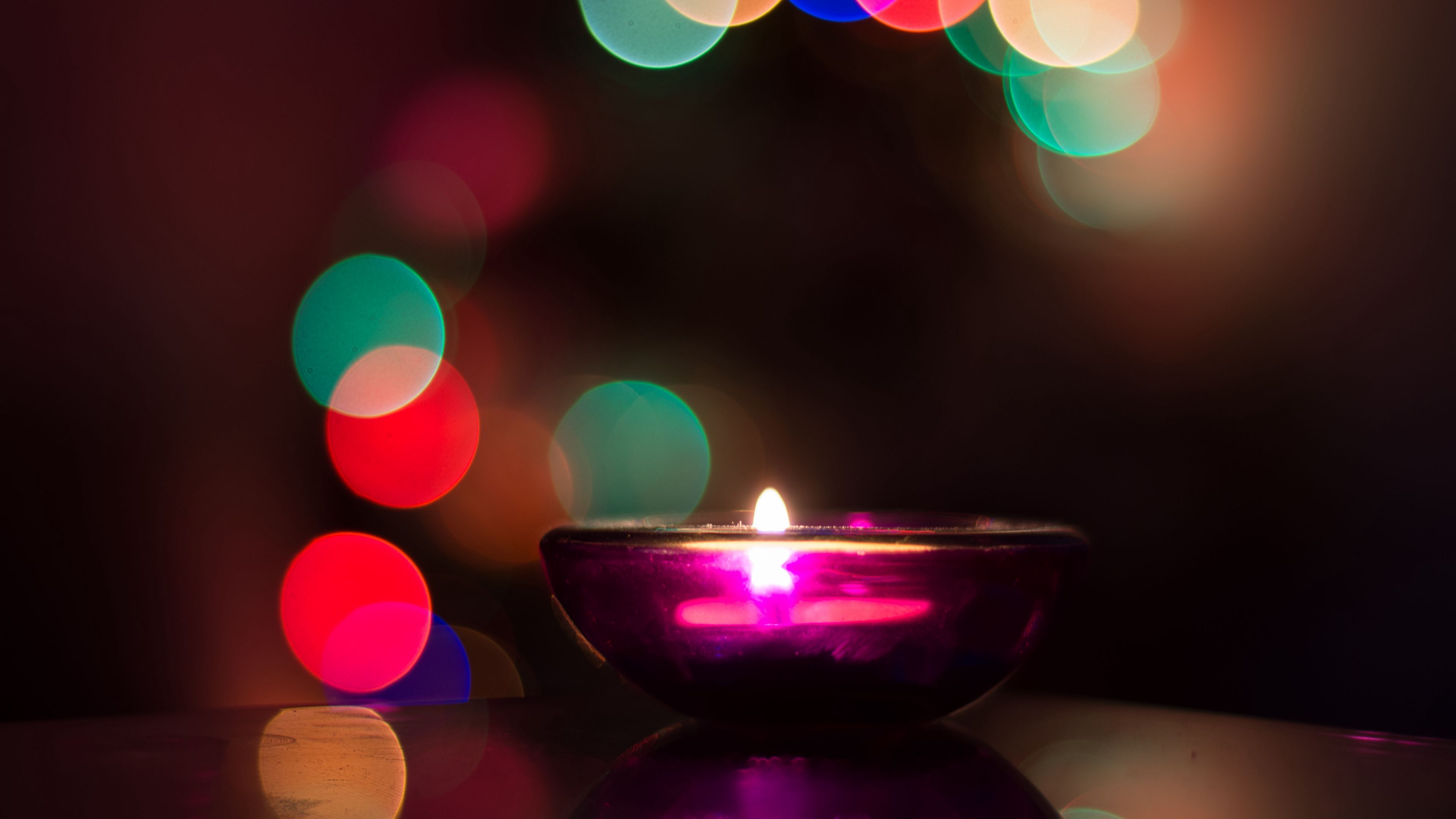 candle, flare, shine, 4k, HD Wallpaper