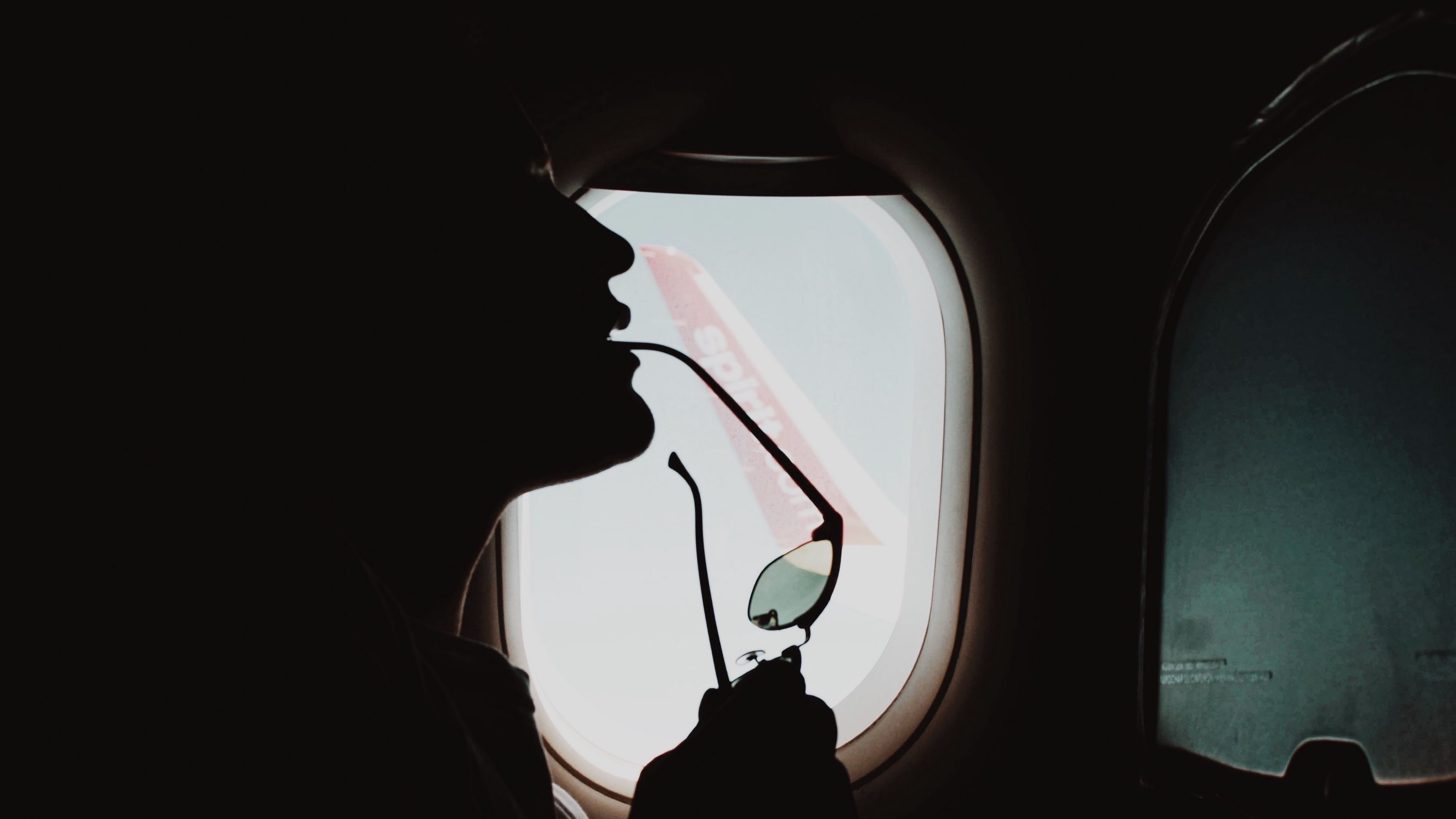 profile, porthole, glasses, dark, 4k, HD Wallpaper
